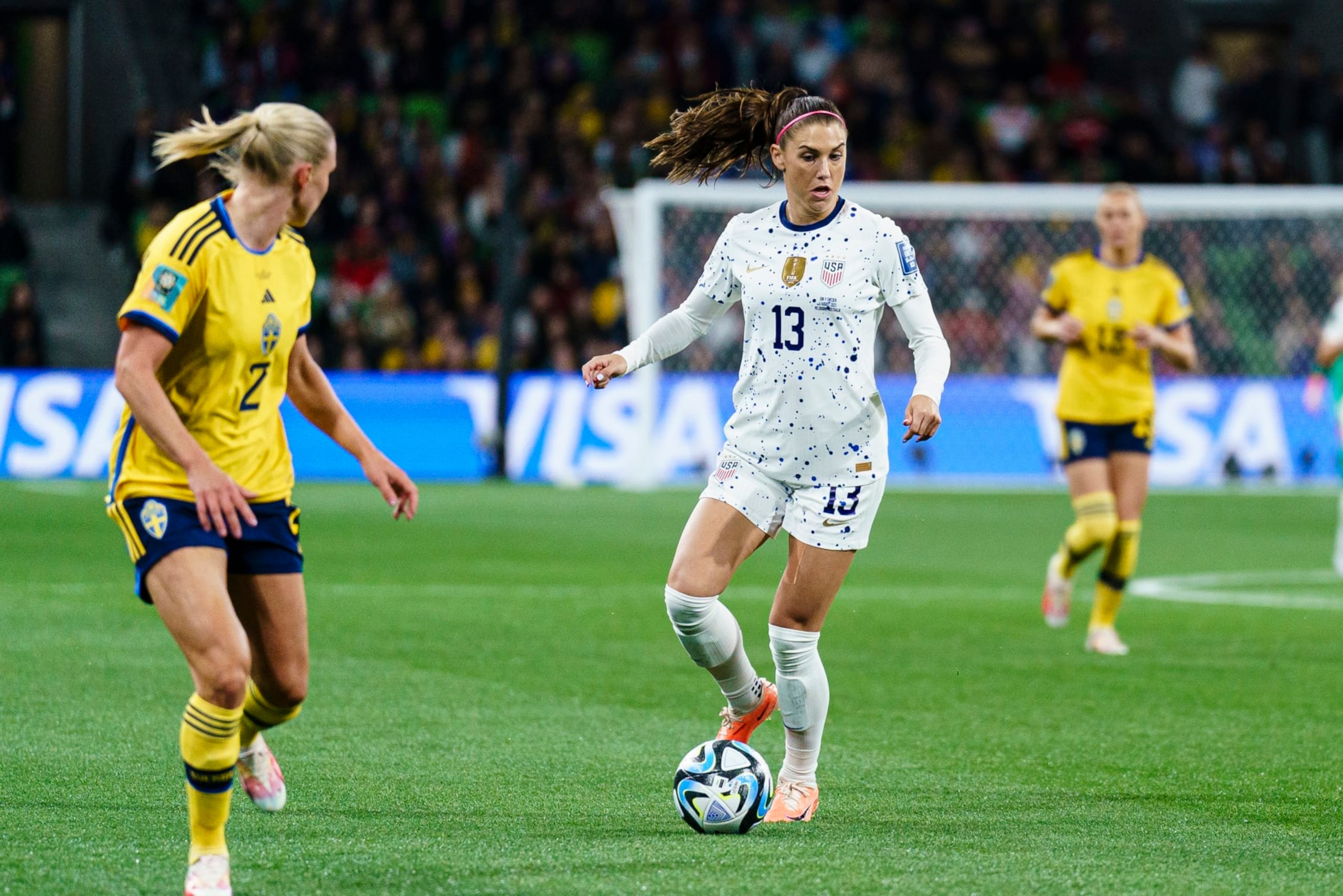 Alex Morgan worked hard, but failed to find the back of the net for the USWNT.
