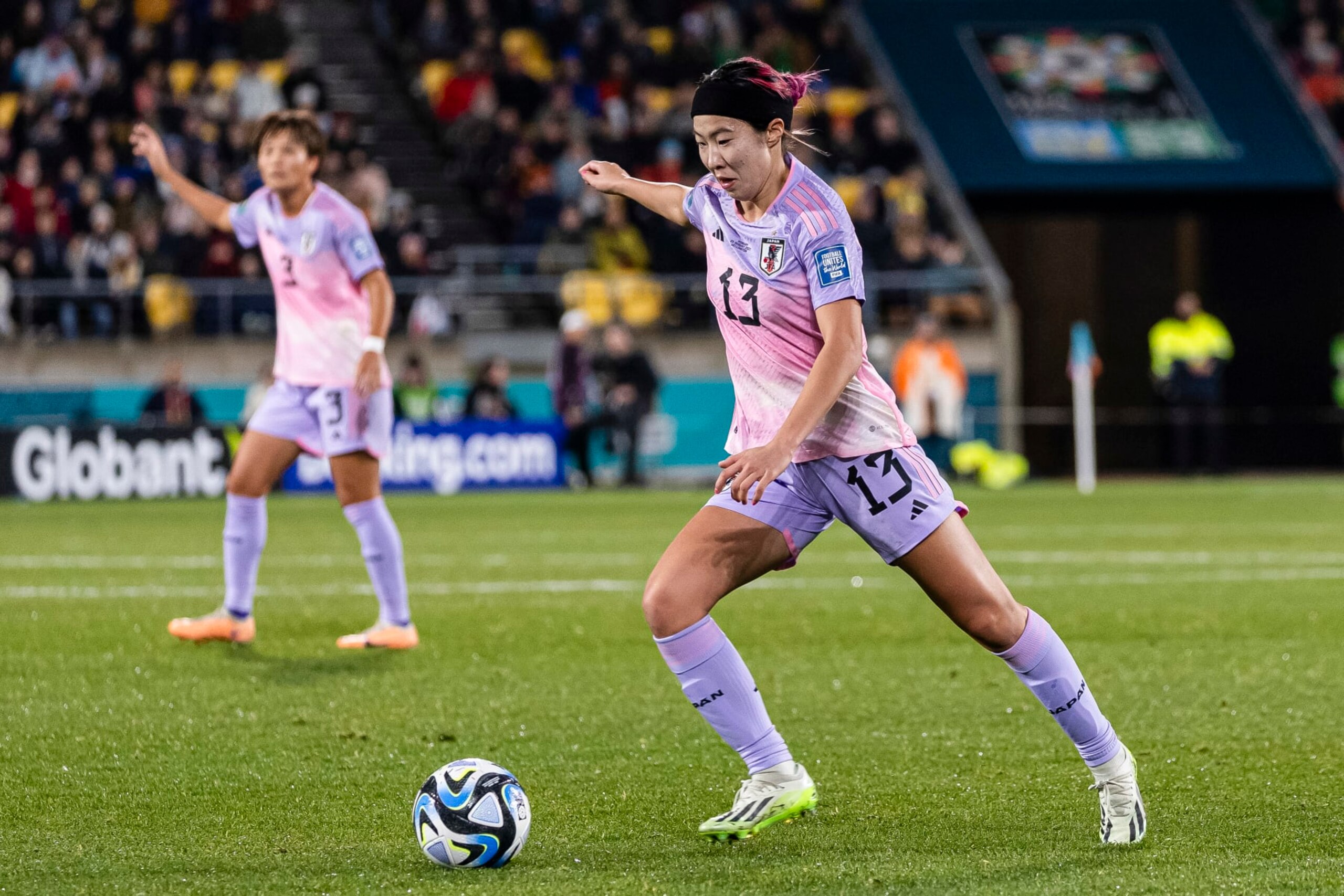 WELLINGTON, NEW ZEALAND - AUGUST 5: Jun Endo of Japan attempts a kick during the FIFA Women's World Cup Australia & New Zealand 2023 Round of 16 match between Japan and Norway at Wellington Regional Stadium on August 5, 2023 in Wellington, New Zealand. (Photo by Joe Serci/Eurasia Sport Images/Getty Images) WELLINGTON, NEW ZEALAND - AUGUST 5: Jun Endo of Japan attempts a kick during the FIFA Women's World Cup Australia & New Zealand 2023 Round of 16 match between Japan and Norway at Wellington Regional Stadium on August 5, 2023 in Wellington, New Zealand. (Photo by Joe Serci/Eurasia Sport Images/Getty Images)