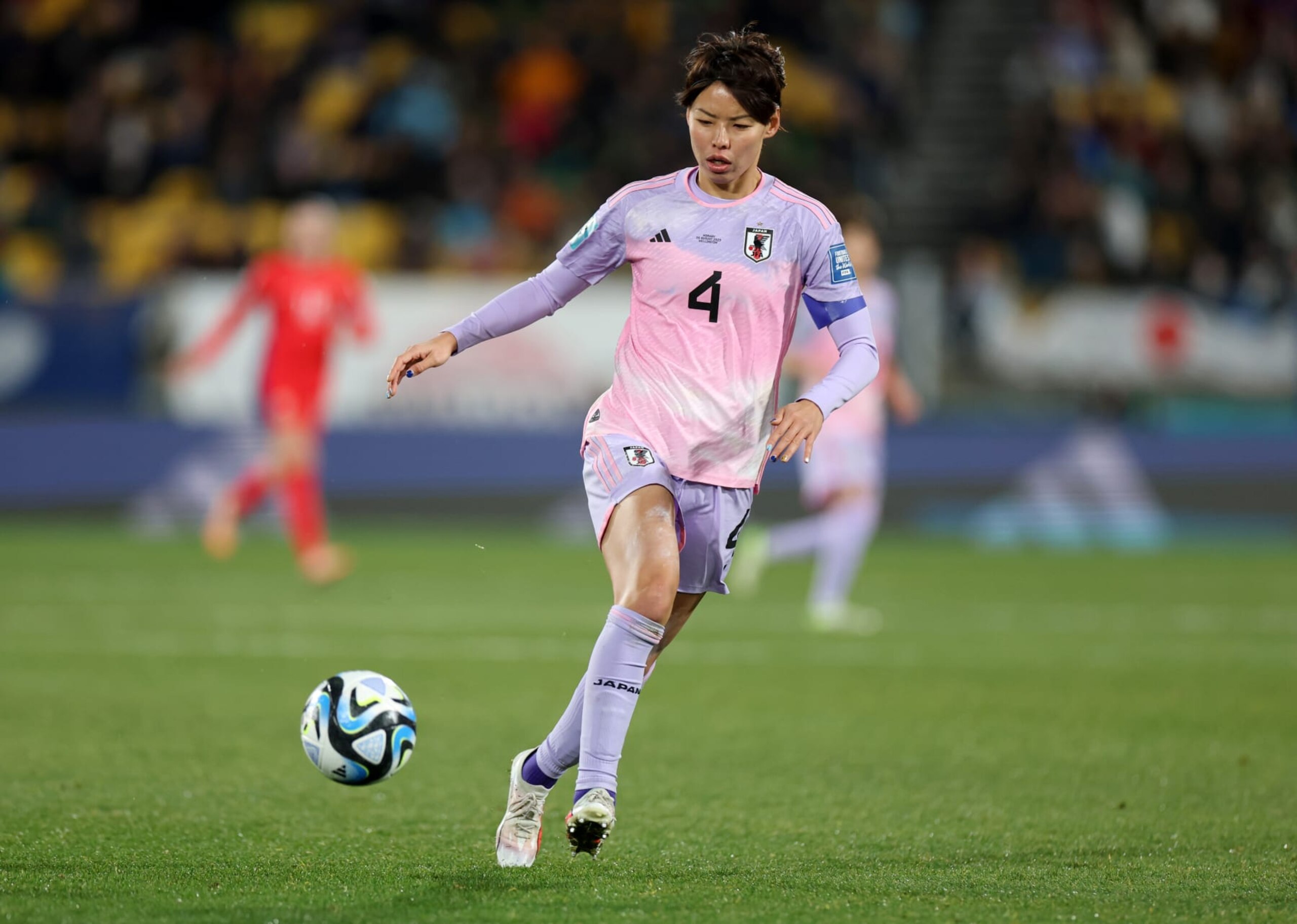 WELLINGTON, NEW ZEALAND - AUGUST 05: Saki Kumagai of Japan during the FIFA Women's World Cup Australia & New Zealand 2023 Round of 16 match between Japan and Norway at Wellington Regional Stadium on August 05, 2023 in Wellington, New Zealand. (Photo by Catherine Ivill/Getty Images) WELLINGTON, NEW ZEALAND - AUGUST 05: Saki Kumagai of Japan during the FIFA Women's World Cup Australia & New Zealand 2023 Round of 16 match between Japan and Norway at Wellington Regional Stadium on August 05, 2023 in Wellington, New Zealand. (Photo by Catherine Ivill/Getty Images)