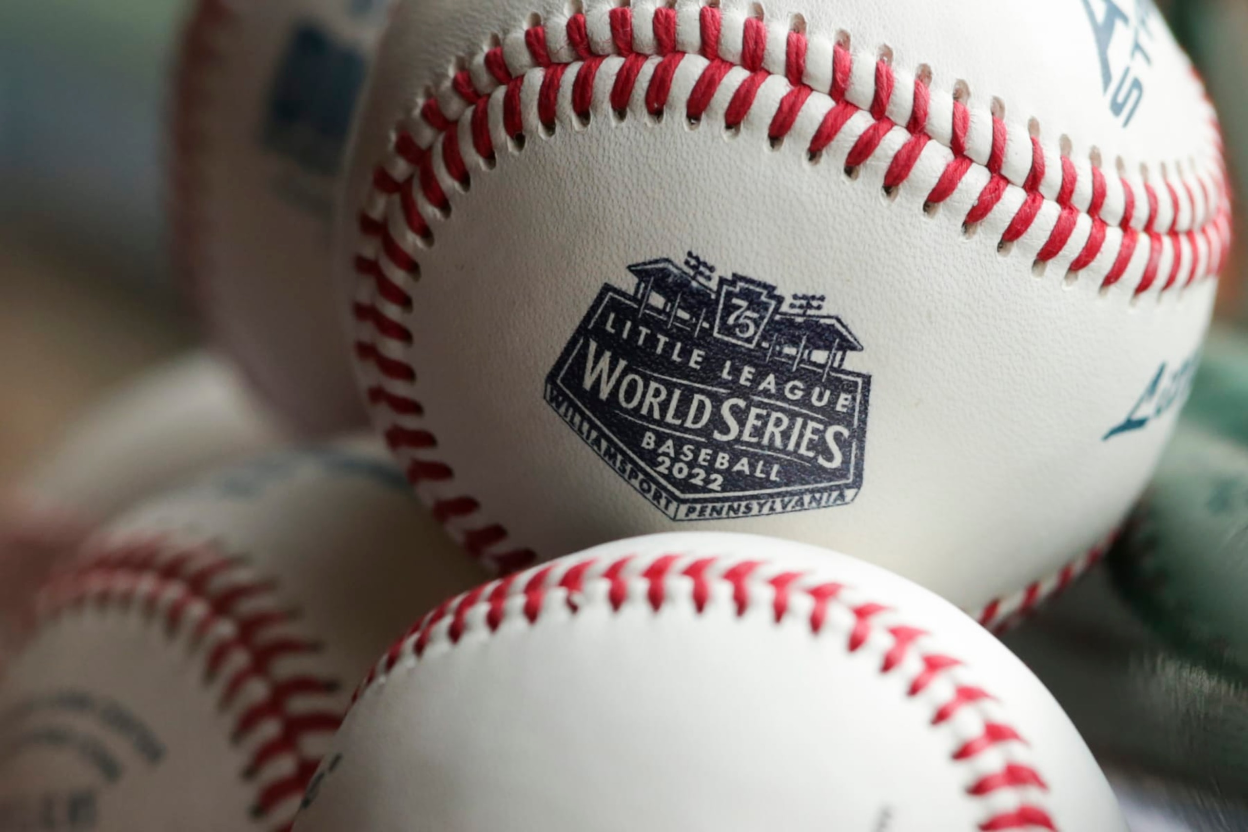 SOUTH WILLIAMSPORT, PENNSYLVANIA - AUGUST 28: Baseballs are shown stacked before the Little League World Series consolation game between the Asia-Pacific Region team from Taipei City, Chinese Taipei and the Southeast Region team from Nolensville, Tennessee at Little League International Complex on August 28, 2022 in South Williamsport, Pennsylvania. (Photo by Joshua Bessex/Getty Images)
