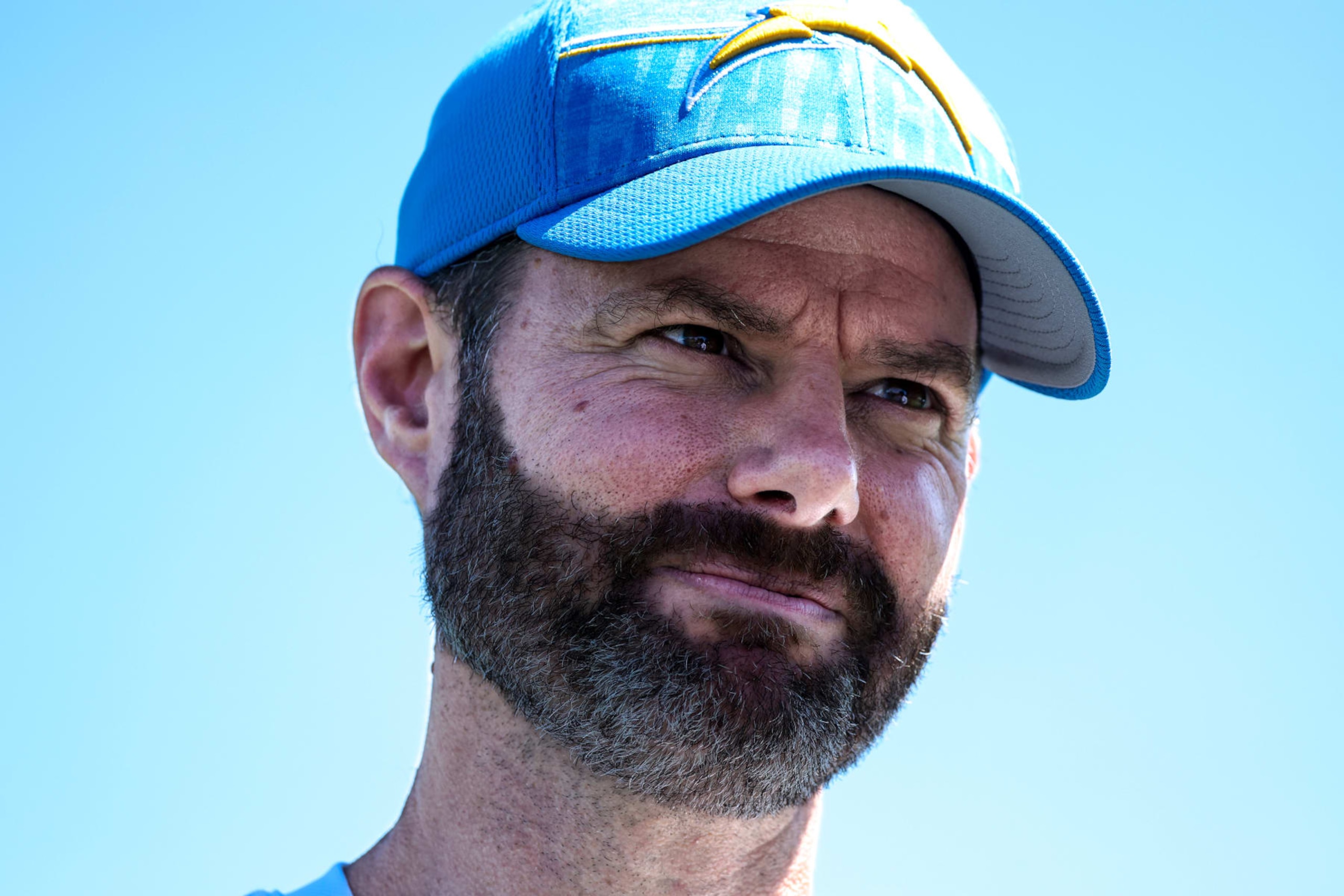 Costa Mesa, CA, Wednesday, July 26, 2023 - LA Chargers head coach Brandon Staley at training camp at Jack Hamett Sports Complex.  (Robert Gauthier/Los Angeles Times via Getty Images)