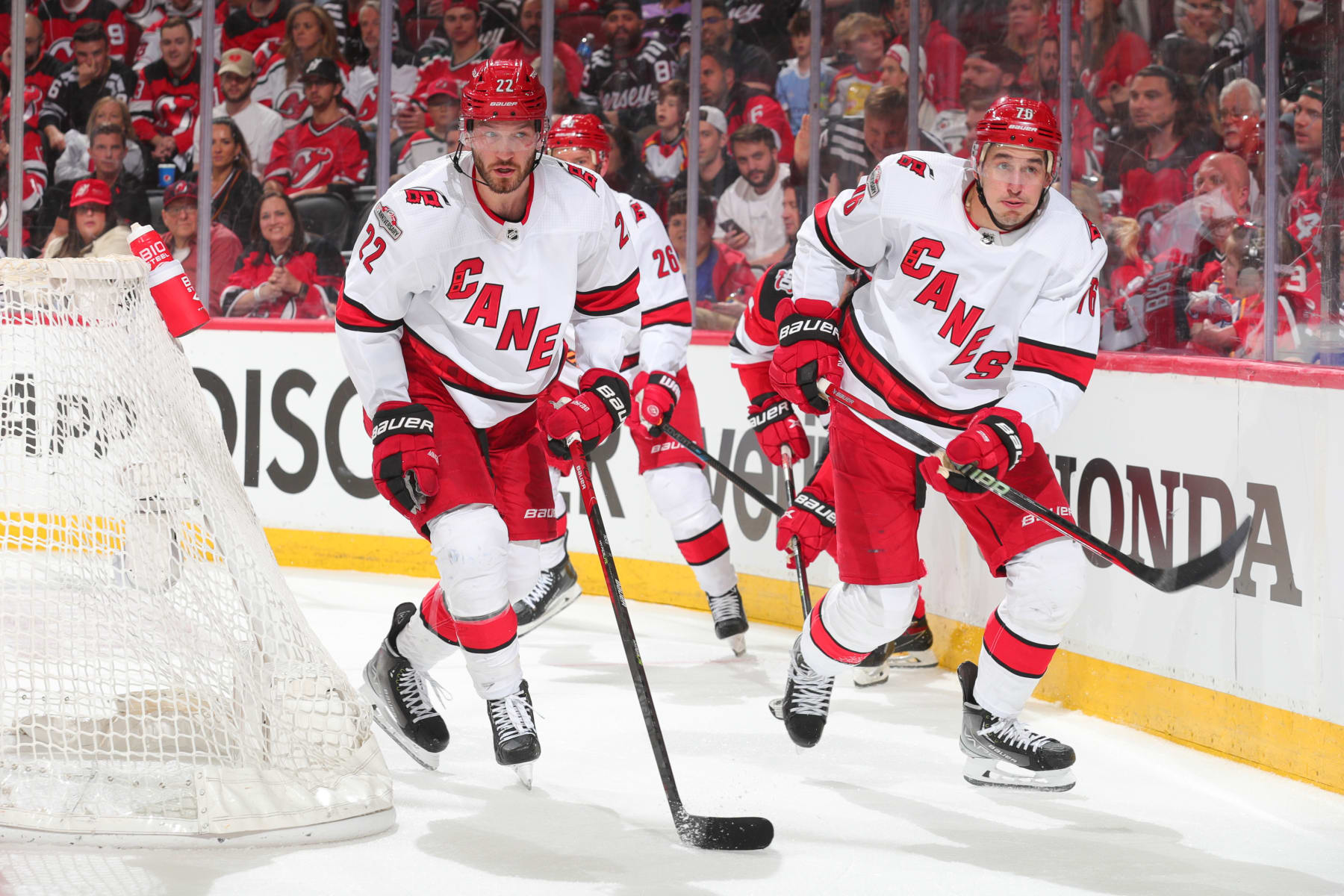 Brett Pesce (left) and Brady Skjei.