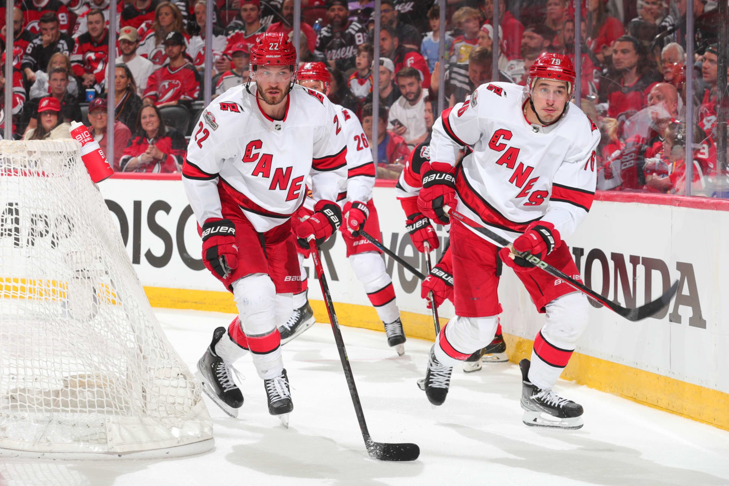 Brett Pesce (left) and Brady Skjei.