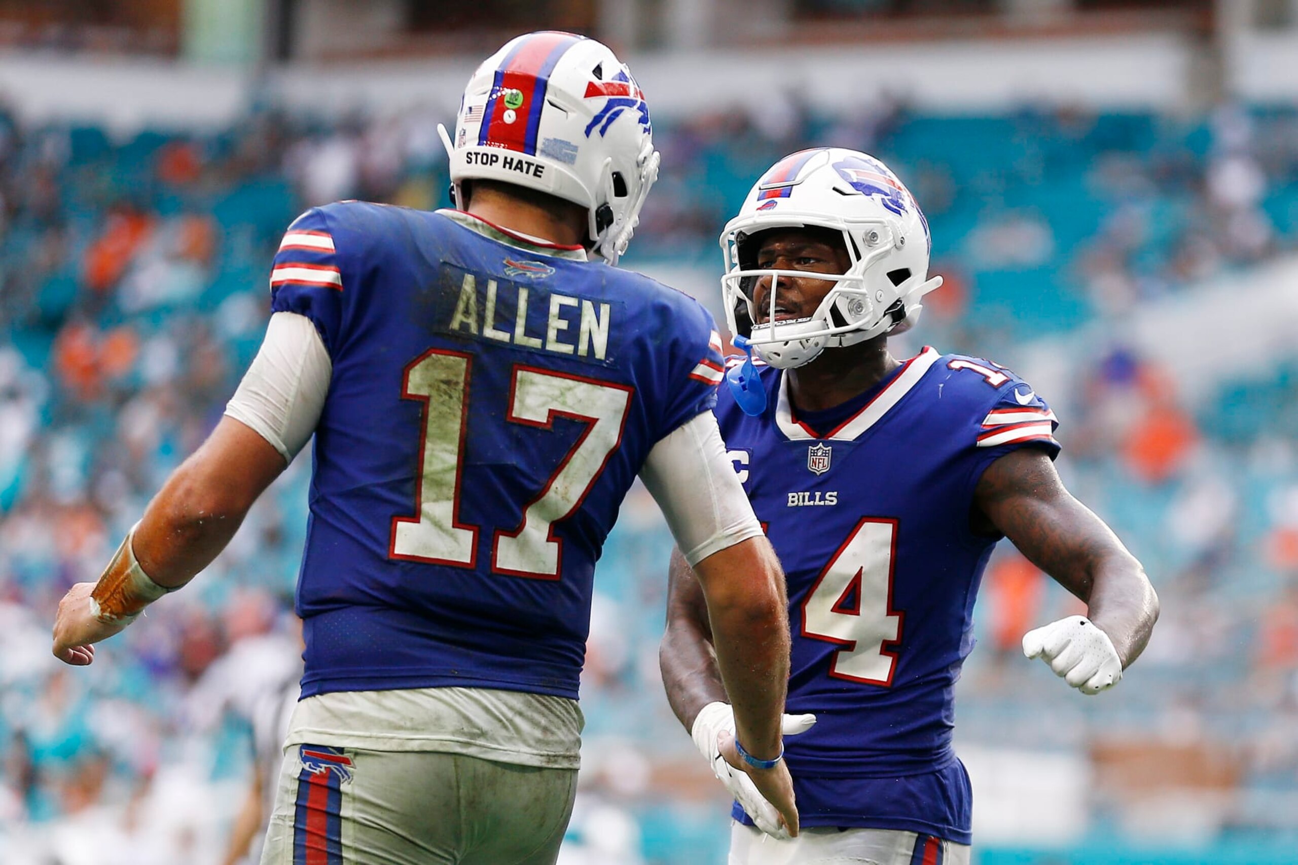 Josh Allen and Stefon Diggs