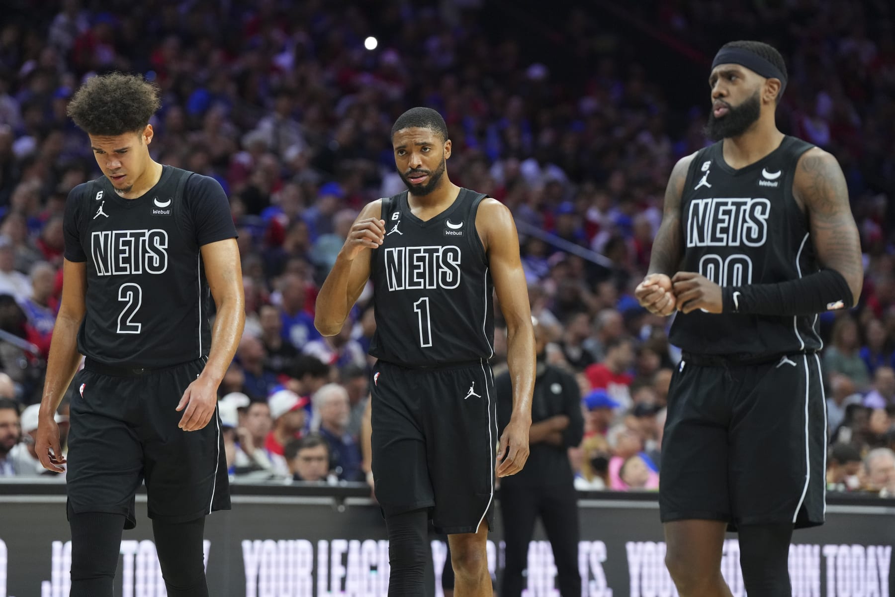 Cameron Johnson, Mikal Bridges and Royce O'Neal