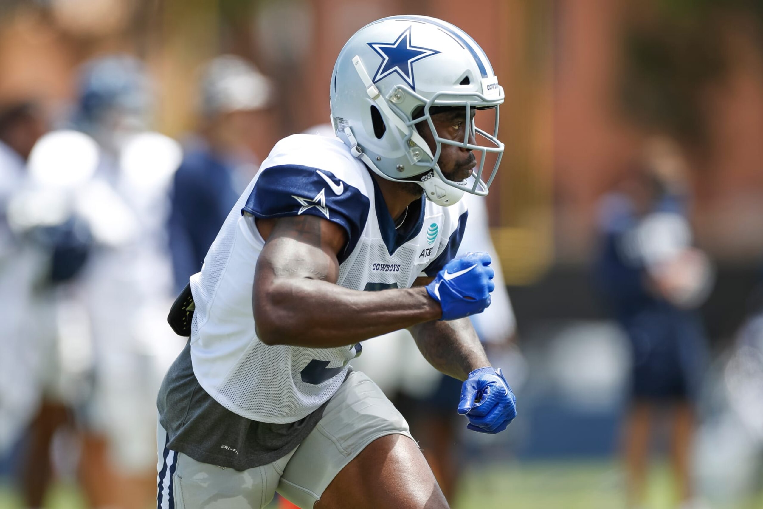 OXNARD, CA - AUGUST 15: Dallas Cowboys wide receiver Brandin Cooks (3) takes part in a drill during the team's training camp at Marriott Residence Inn at River Ridge on August 15, 2023, in Oxnard, CA. (Photo by Brandon Sloter/Icon Sportswire via Getty Images)