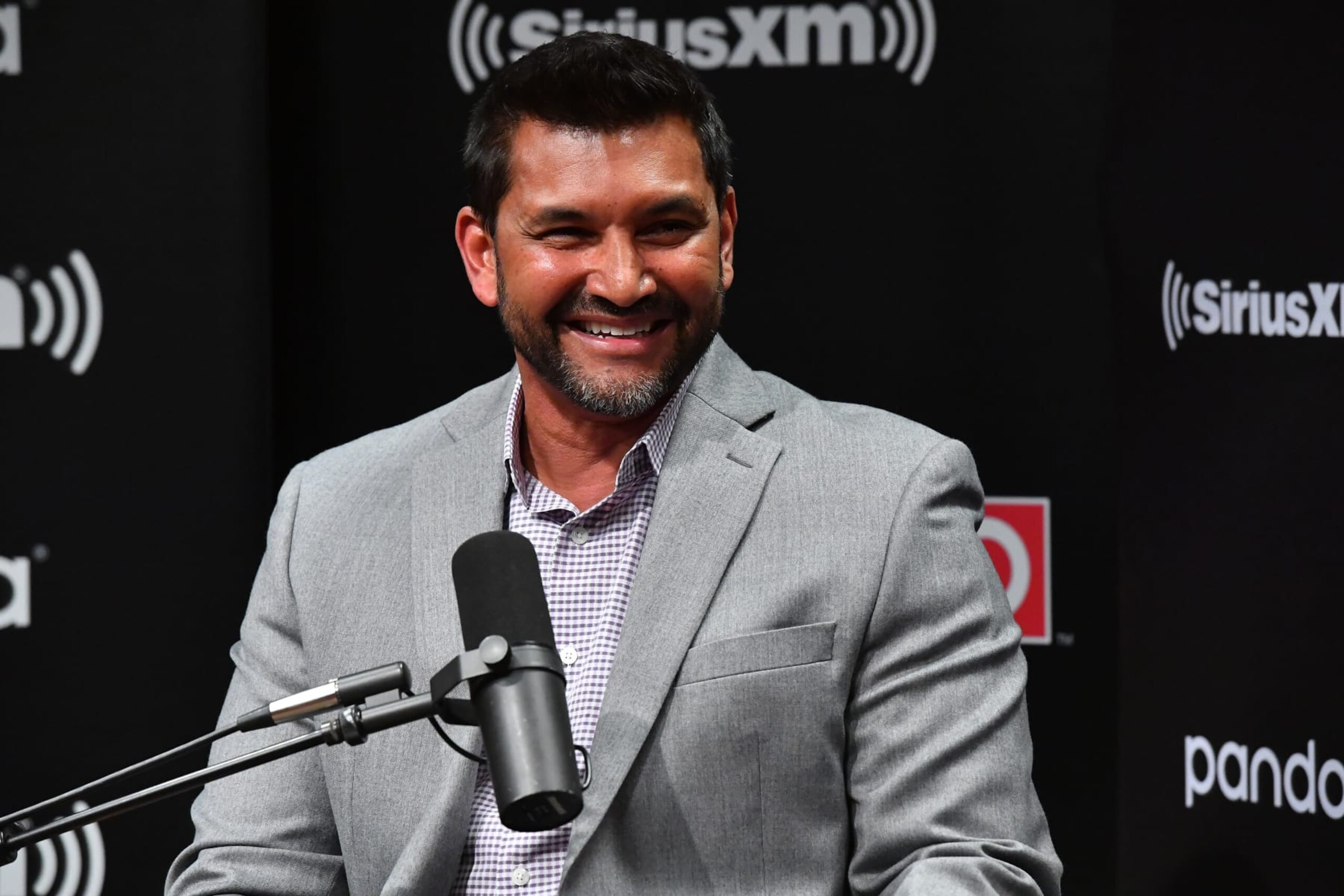 WASHINGTON, DC - JANUARY 17: Washington Nationals manager Davey Martinez sits down for a SiriusXM Town Hall hosted by NBC’s Chuck Todd at SiriusXM Studios on January 17, 2020 in Washington, DC. (Photo by Larry French/Getty Images for SiriusXM)