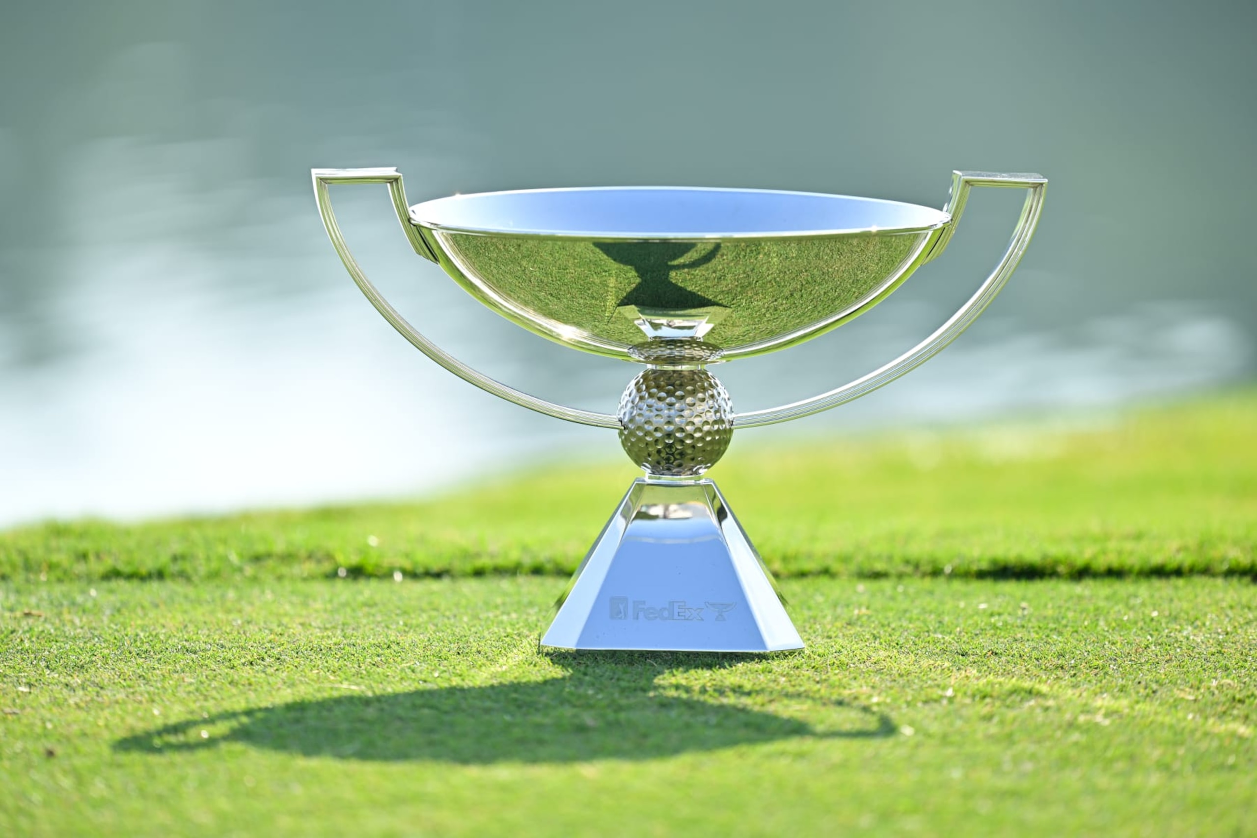 ATLANTA, GEORGIA - AUGUST 22: The FedEx Cup trophy is seen prior to TOUR Championship at East Lake Golf Club on August 22, 2023 in Atlanta, Georgia. (Photo by Ben Jared/PGA TOUR via Getty Images)