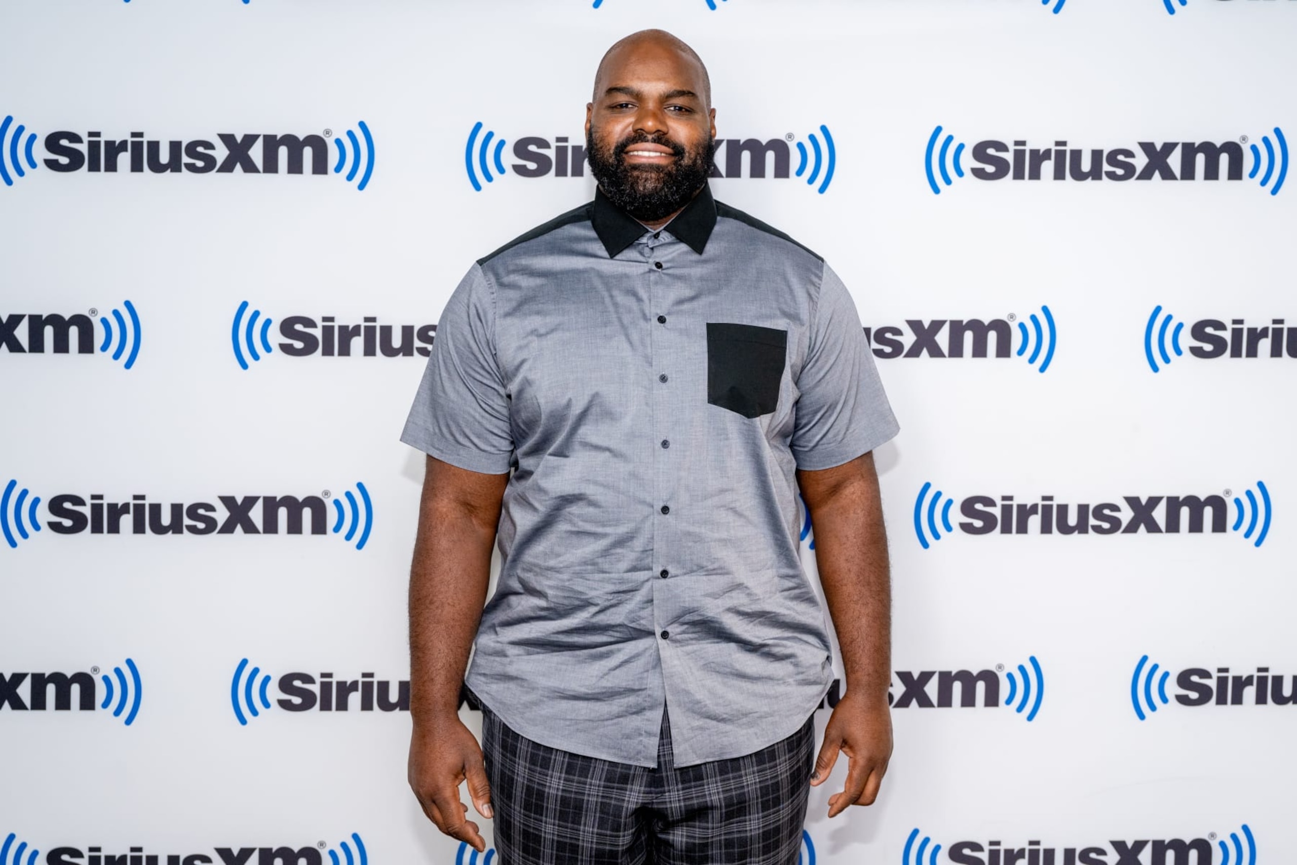 NEW YORK, NEW YORK - AUGUST 09: Michael Oher visits SiriusXM at SiriusXM Studios on August 09, 2023 in New York City. (Photo by Roy Rochlin/Getty Images)