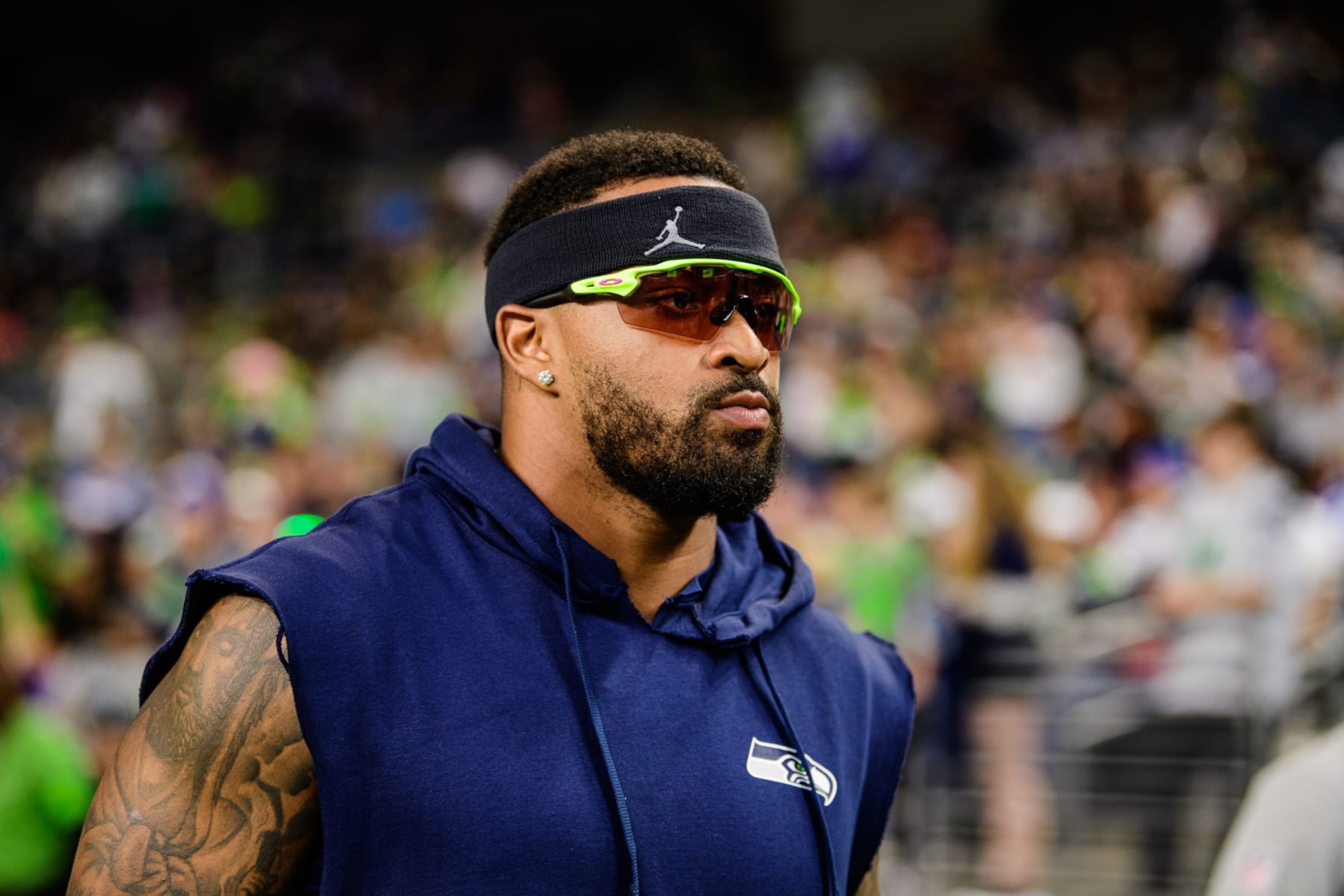 SEATTLE, WASHINGTON - AUGUST 10: Jamal Adams #33 of the Seattle Seahawks before the preseason game against the Minnesota Vikings at Lumen Field on August 10, 2023 in Seattle, Washington. (Photo by Jane Gershovich/Getty Images)