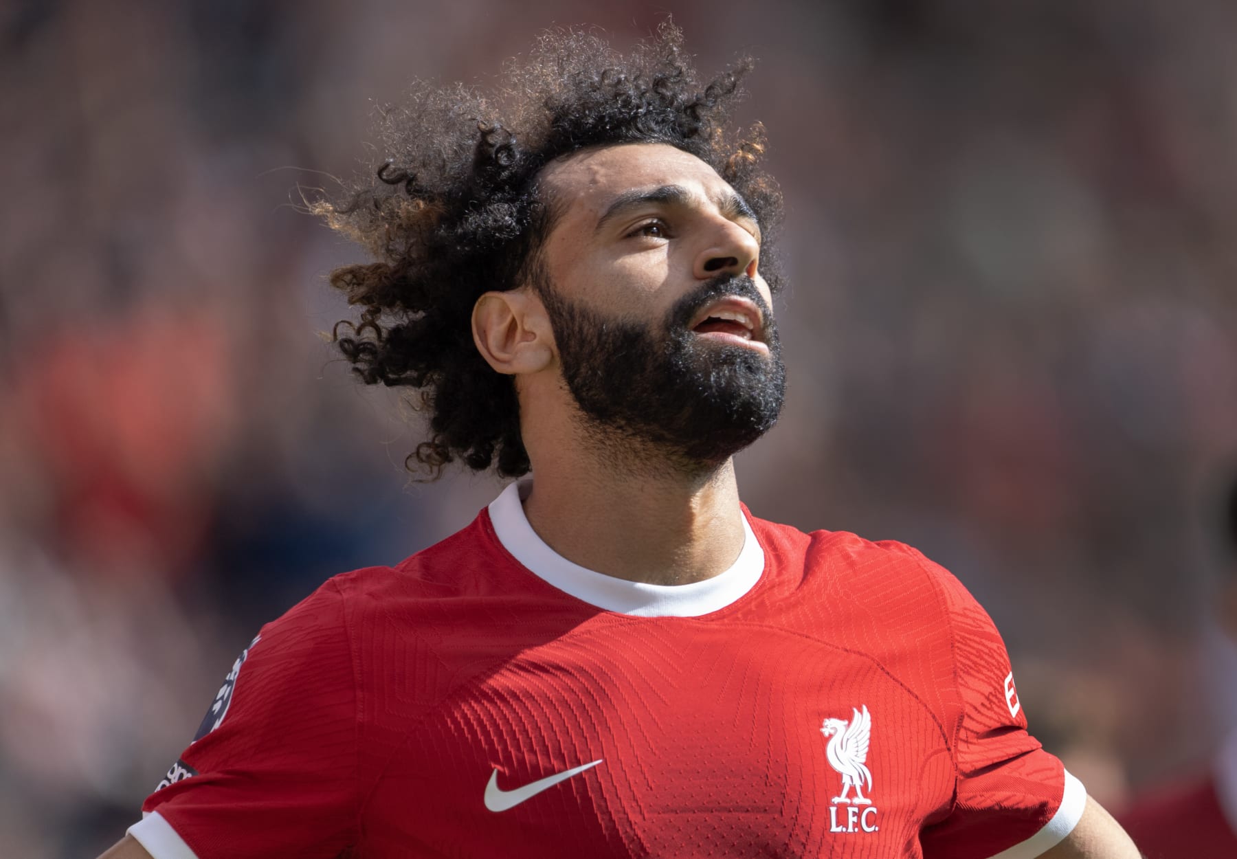 LIVERPOOL, ENGLAND - AUGUST 19: Mohamed Salah of Liverpool celebrates scoring the second goal during the Premier League match between Liverpool FC and AFC Bournemouth at Anfield on August 19, 2023 in Liverpool, England. (Photo by Visionhaus/Getty Images)