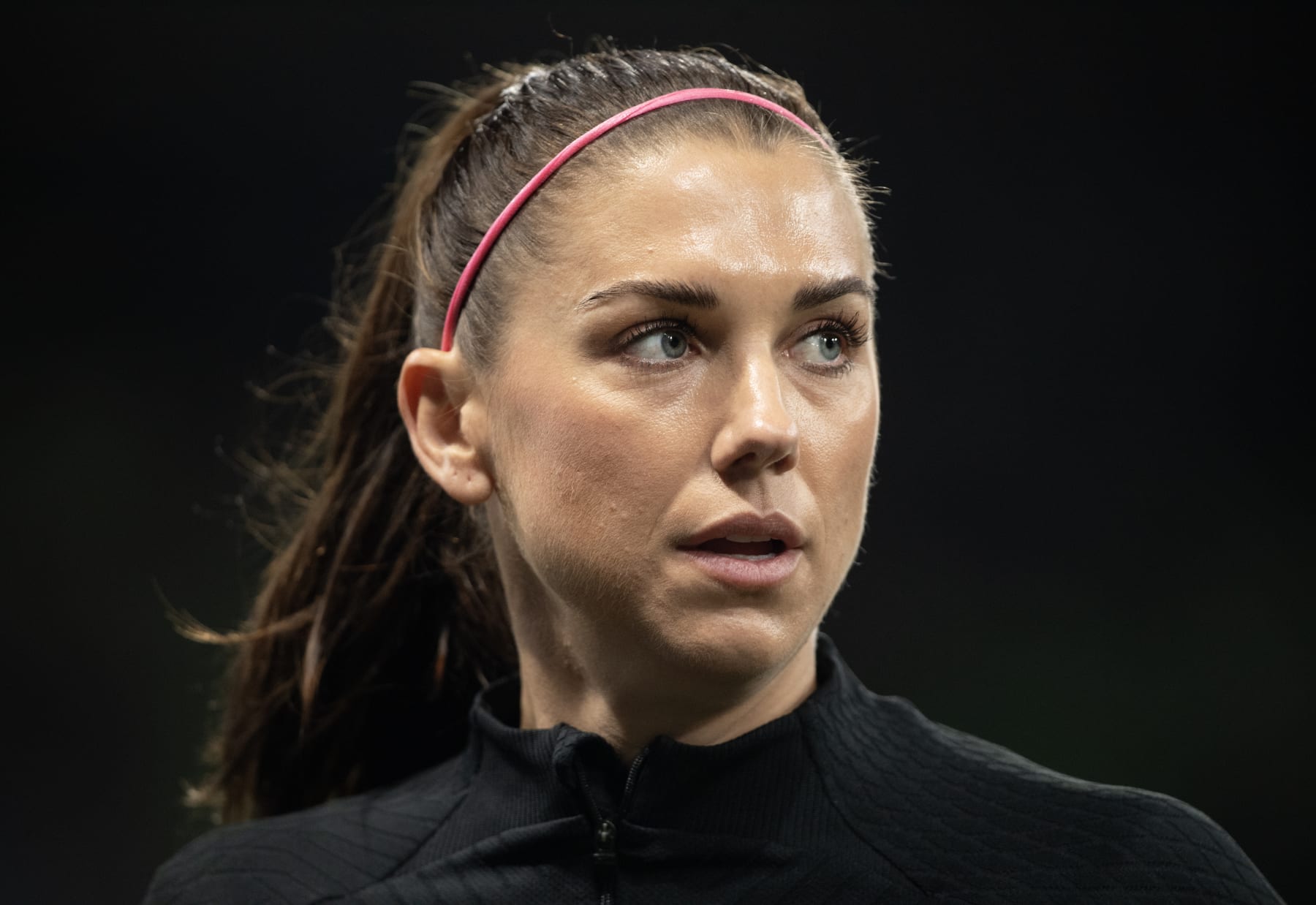 MELBOURNE, AUSTRALIA - AUGUST 6: Alex Morgan of USA ahead of the FIFA Women's World Cup Australia & New Zealand 2023 Round of 16 match between Winner Group G and Runner Up Group E at Melbourne Rectangular Stadium on August 6, 2023 in Melbourne, Australia. (Photo by Joe Prior/Visionhaus via Getty Images)