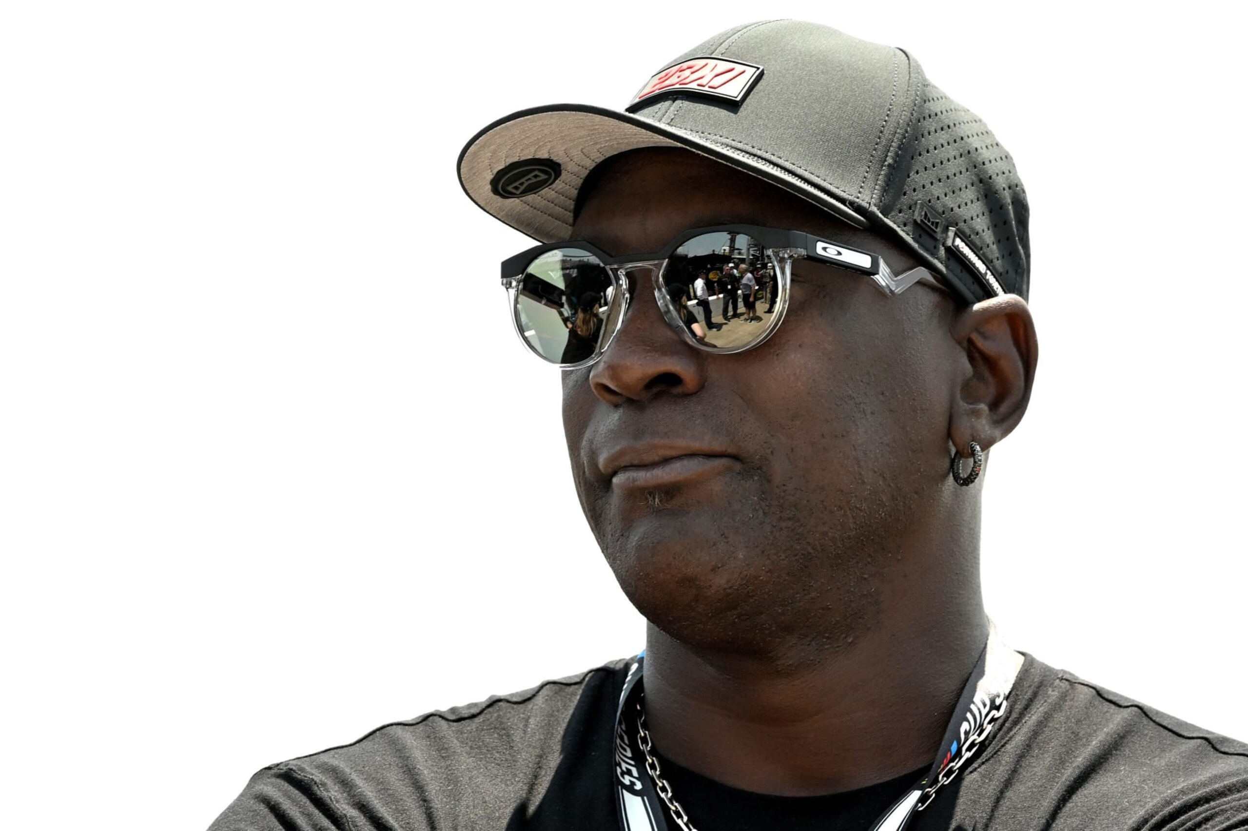 LEBANON, TENNESSEE - JUNE 24: Michael Jordan, NBA Hall of Famer and co-owner of 23XI Racing looks on during qualifying for the NASCAR Cup Series Ally 400 - Qualifying at Nashville Superspeedway on June 24, 2023 in Lebanon, Tennessee. (Photo by Logan Riely/Getty Images) LEBANON, TENNESSEE - JUNE 24: Michael Jordan, NBA Hall of Famer and co-owner of 23XI Racing looks on during qualifying for the NASCAR Cup Series Ally 400 - Qualifying at Nashville Superspeedway on June 24, 2023 in Lebanon, Tennessee. (Photo by Logan Riely/Getty Images)