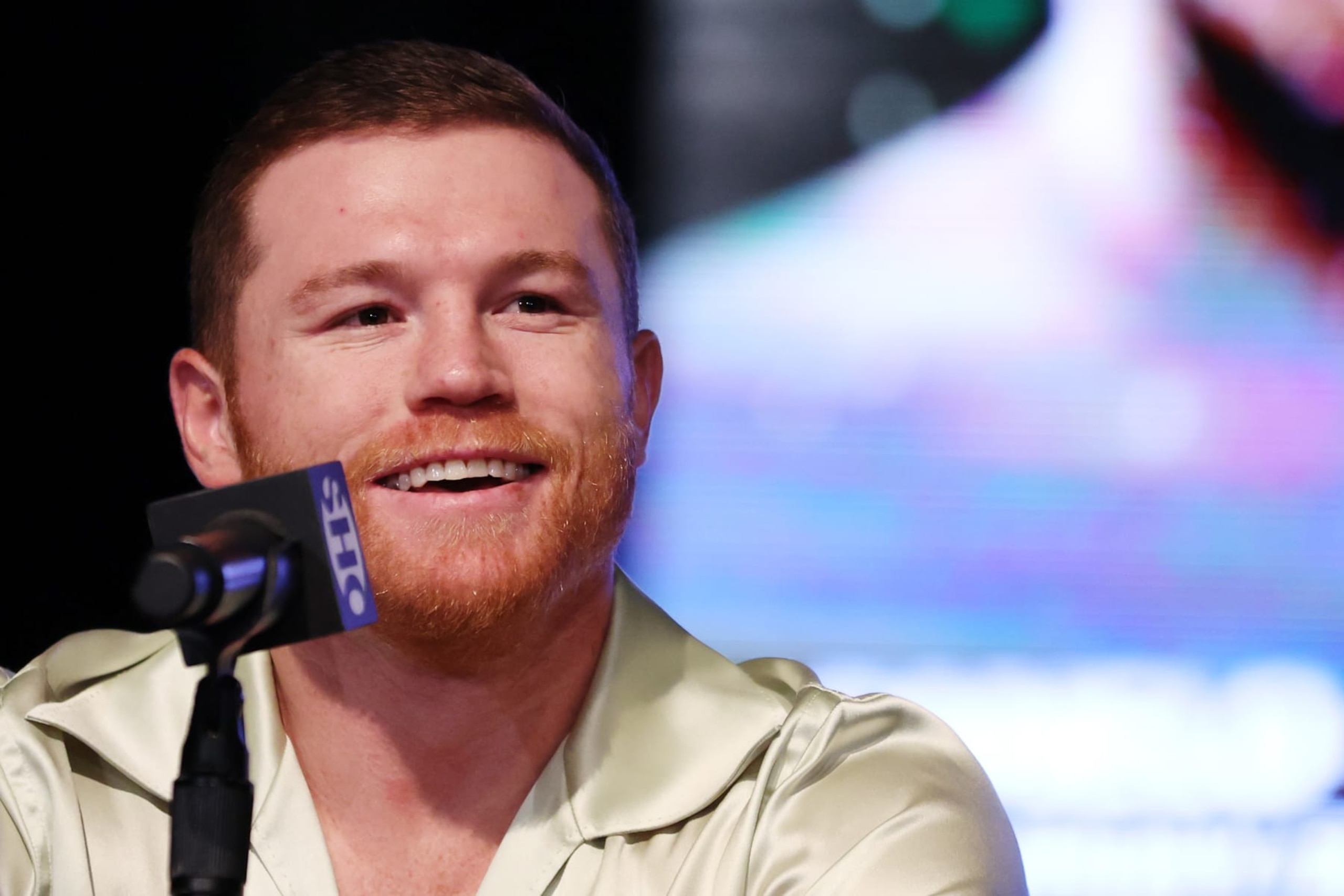NEW YORK, NEW YORK - AUGUST 15: Canelo Alvarez speaks to media during a press conference to preview their September 30 super middleweight undisputed championship fight against Jermell Charlo at Palladium Times Square on August 15, 2023 in New York City. (Photo by Sarah Stier/Getty Images) NEW YORK, NEW YORK - AUGUST 15: Canelo Alvarez speaks to media during a press conference to preview their September 30 super middleweight undisputed championship fight against Jermell Charlo at Palladium Times Square on August 15, 2023 in New York City. (Photo by Sarah Stier/Getty Images)