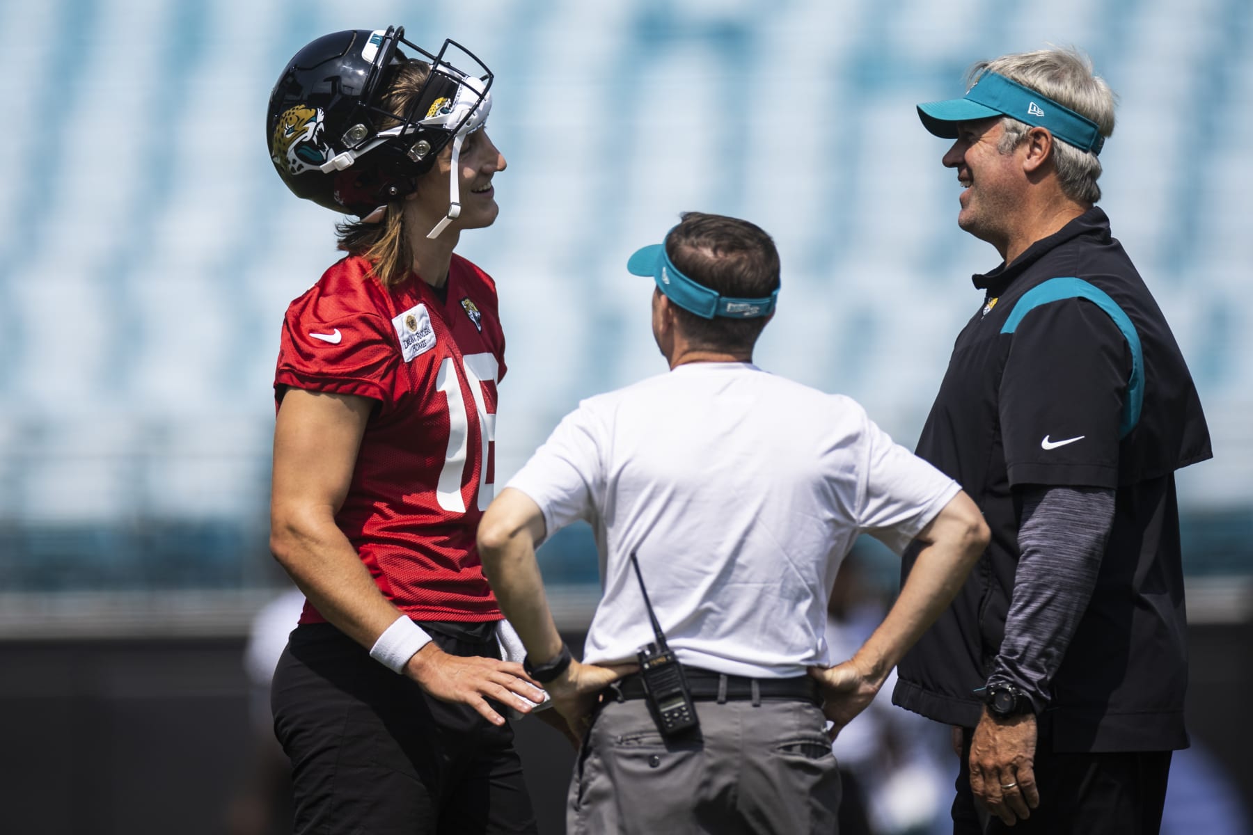 Trevor Lawrence (left) and Doug Pederson (right)