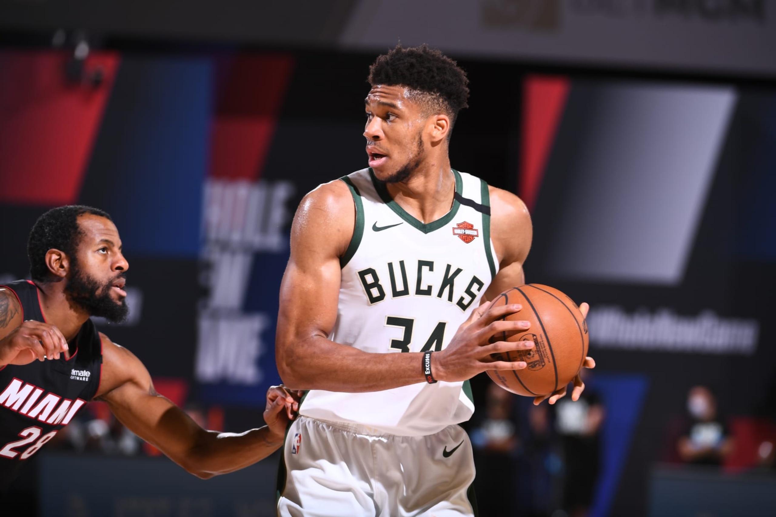 Andre Iguodala and Giannis Antetokounmpo
