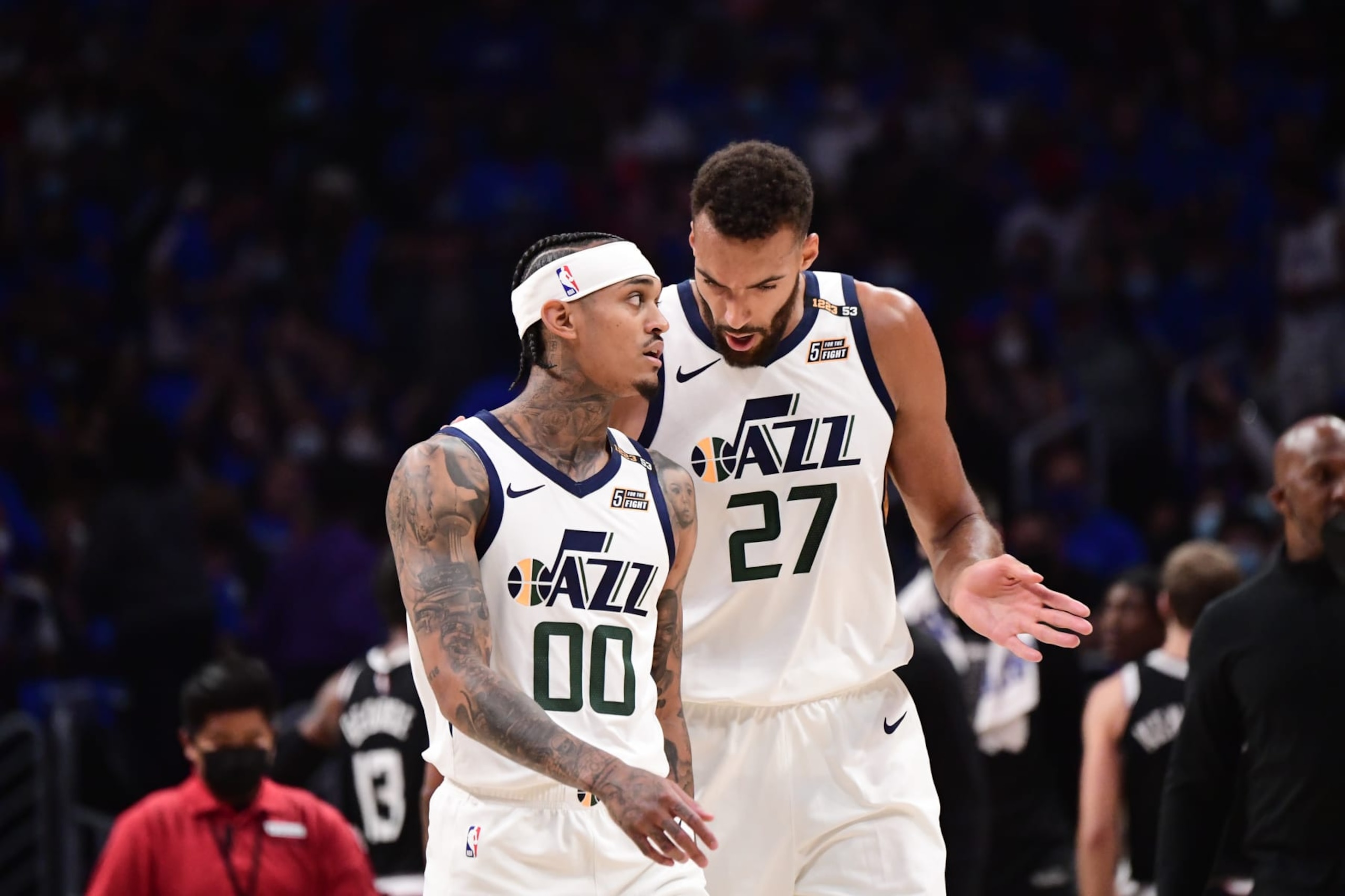 Jordan Clarkson and Rudy Gobert