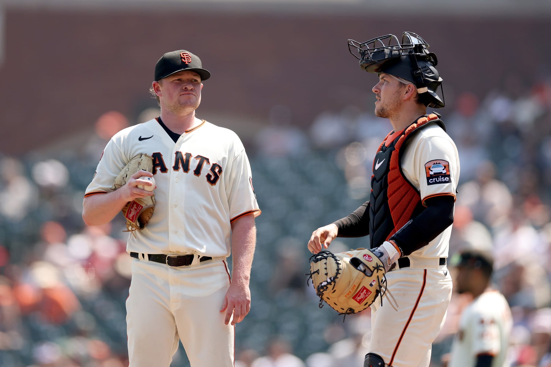 Logan Webb (L) and Patrick Bailey (R)