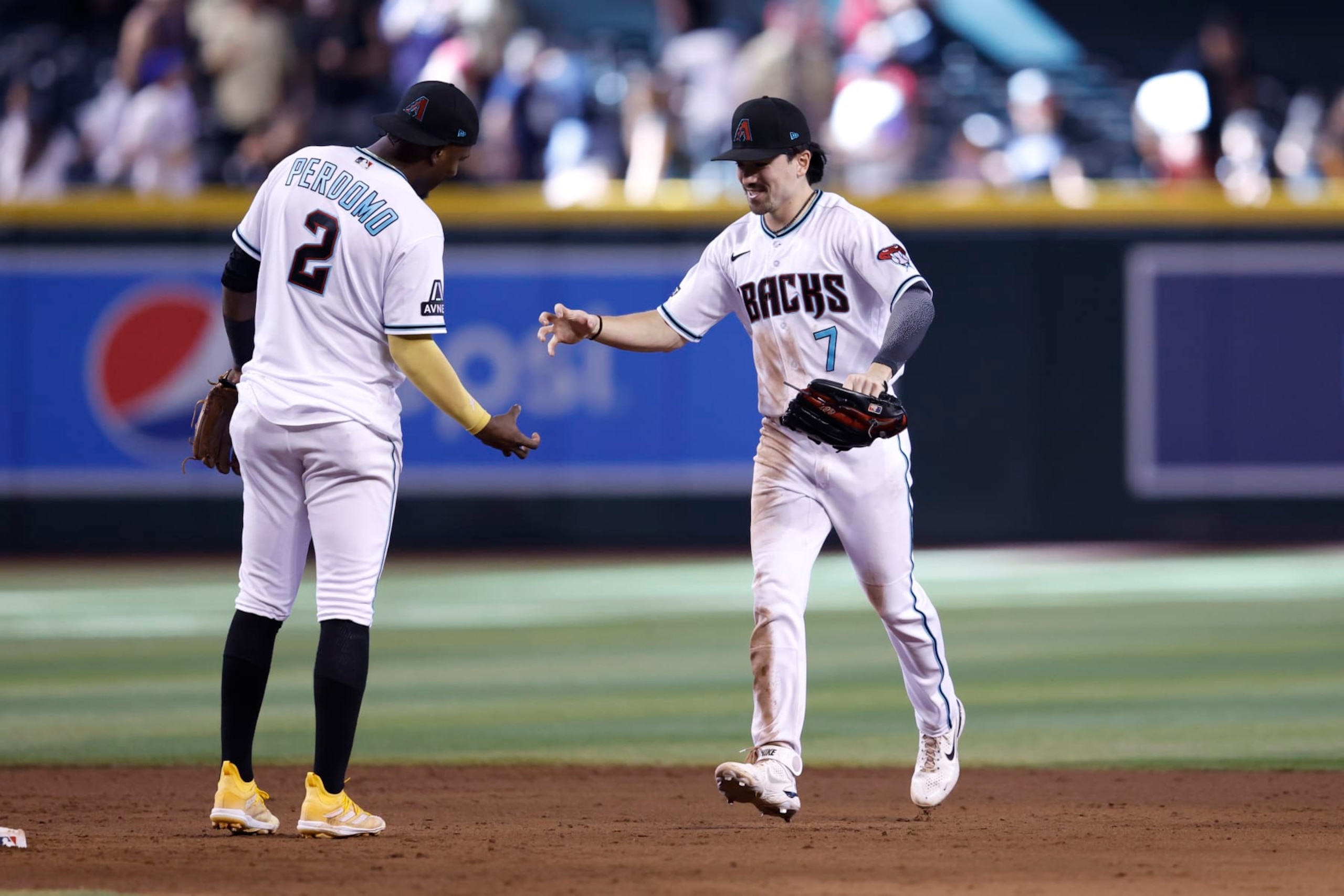Geraldo Perdomo (L) and Corbin Carroll (R) Geraldo Perdomo (L) and Corbin Carroll (R)