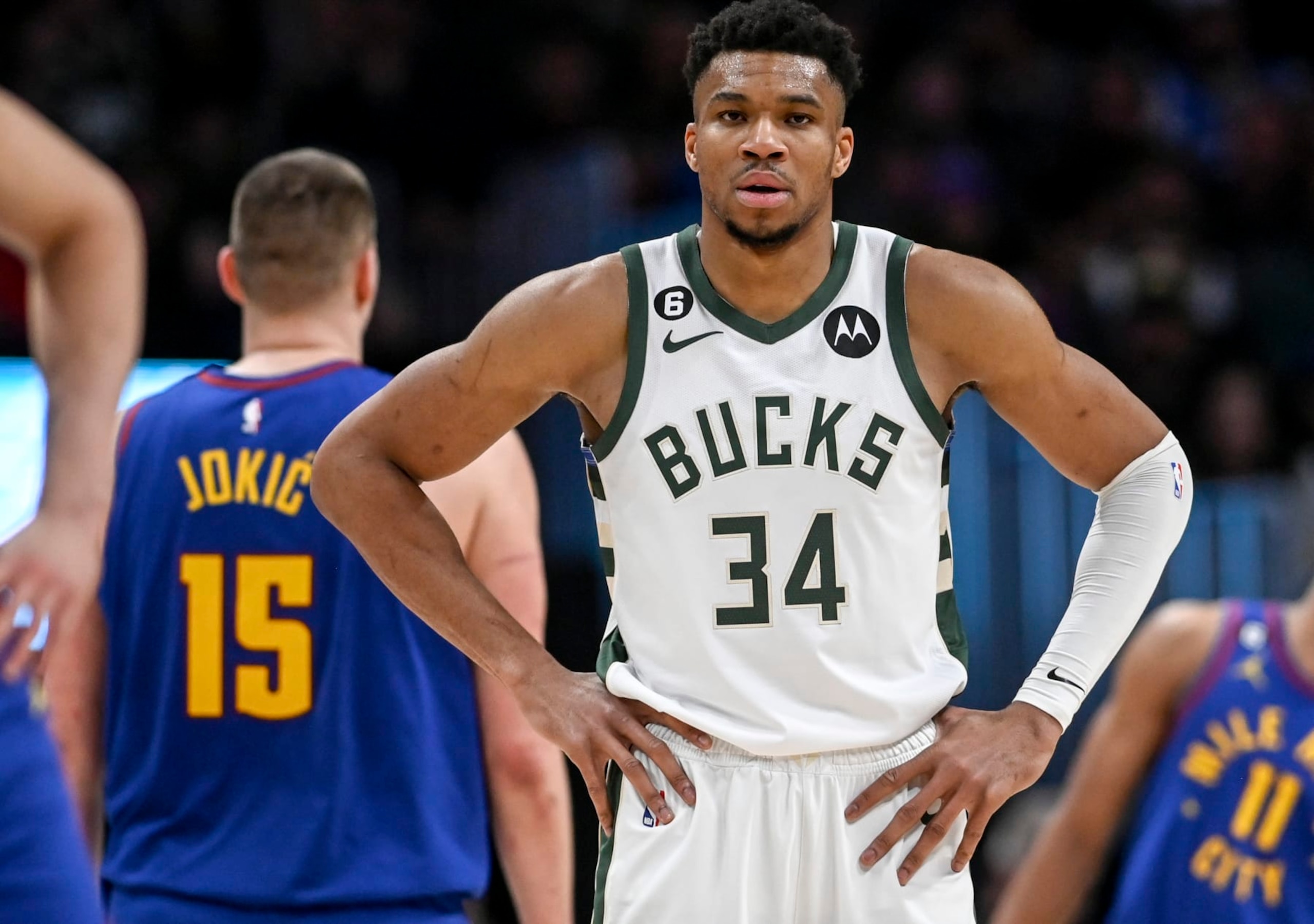 Nikola JokiÄ and Giannis Antetokounmpo Nikola JokiÄ and Giannis Antetokounmpo