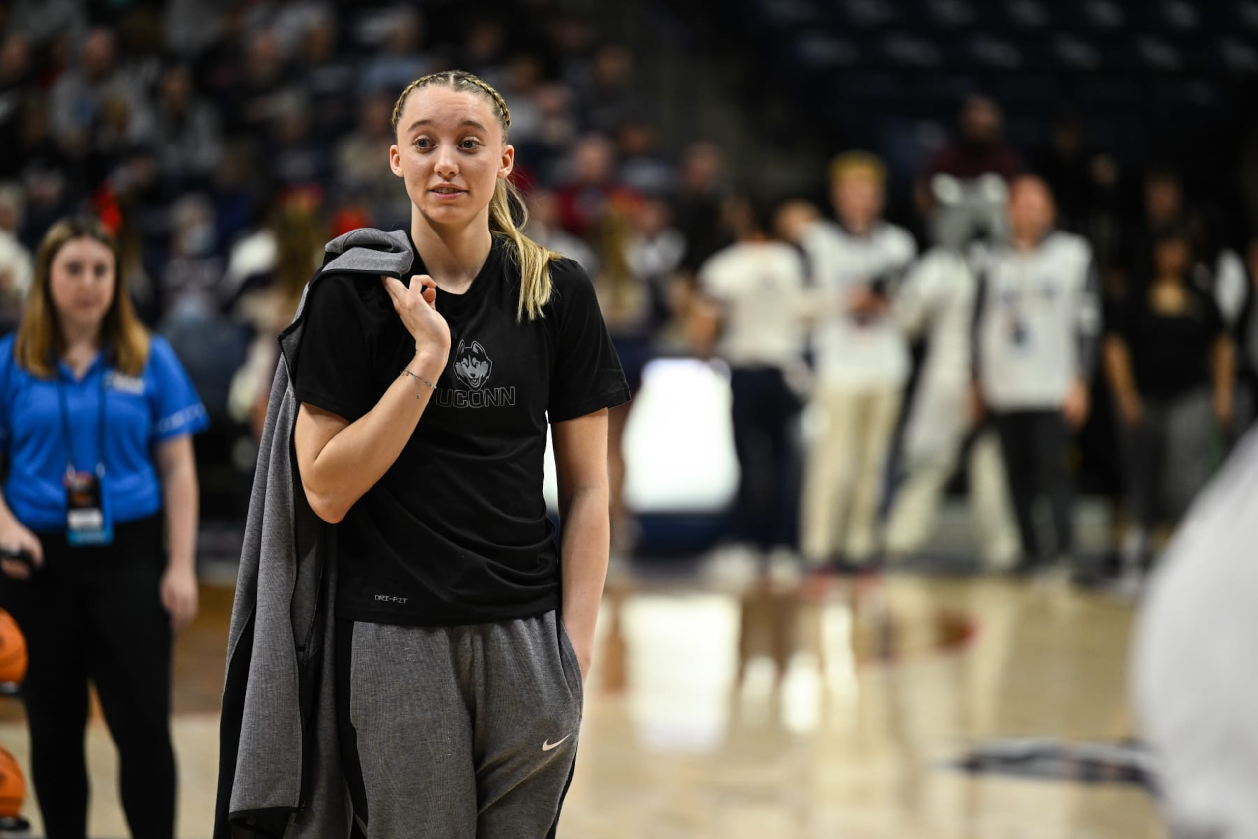 STORRS, CT - MARCH 18: Paige Bueckers #5 of the University of Connecticut Huskies during the first round of the 2023 NCAA Women's Basketball Tournament held at Gampel Pavilion on March 18, 2023 in Storrs, Connecticut. (Photo by Sean Elliot/NCAA Photos via Getty Images)