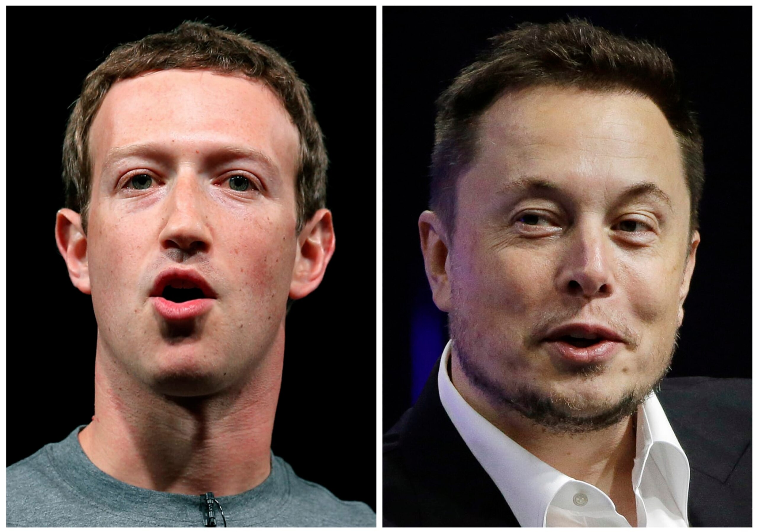 FILE - This combo of file images shows Facebook CEO Mark Zuckerberg, left, and Tesla and SpaceX CEO Elon Musk. Elon Musk says his potential in-person fight with Mark Zuckerberg would be streamed on his social media site X, formerly known as Twitter. “Zuck v Musk fight will be live-streamed on X,” Musk wrote in a post Sunday Aug. 6, 2023, on the platform. “All proceeds will go to charity for veterans.” (AP Photo/Manu Fernandez, Stephan Savoia, File)