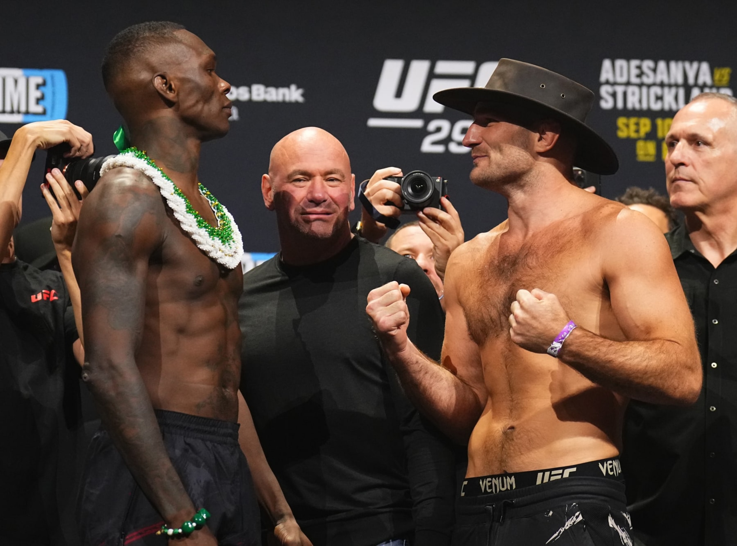 Israel Adesanya and Sean Strickland