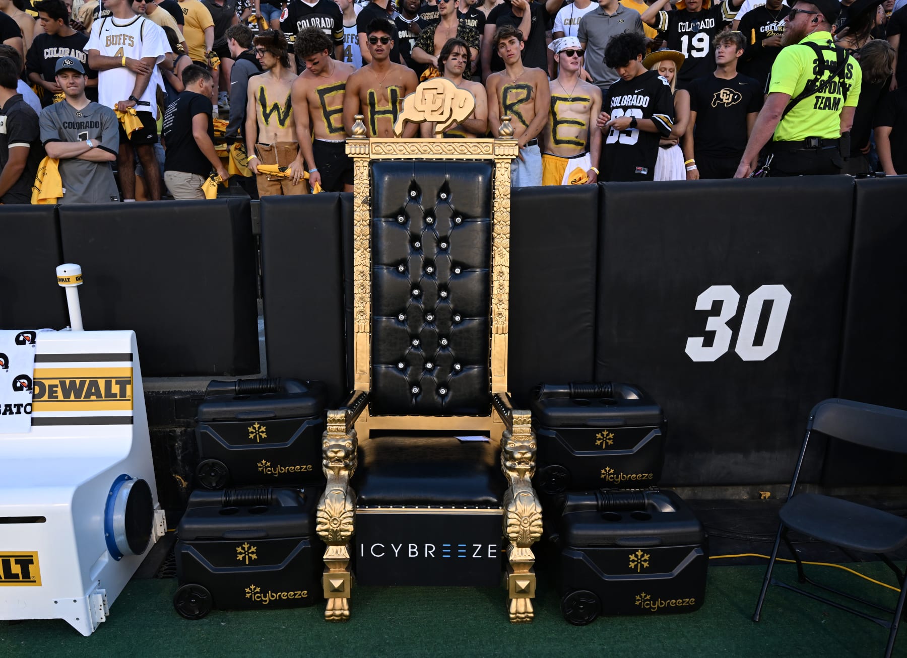 BOULDER, COLORADO - AUGUST 9: Students arrived early to Folsom Field on September 9, 2023 in Boulder, Colorado. Head Coach Deion Sanders will lead the Colorado Buffaloes in a matchup against their long-time rivals, the Nebraska Cornhuskers, during Coach Prime's highly anticipated home debut. (Photo by RJ Sangosti/MediaNews Group/The Denver Post via Getty Images)