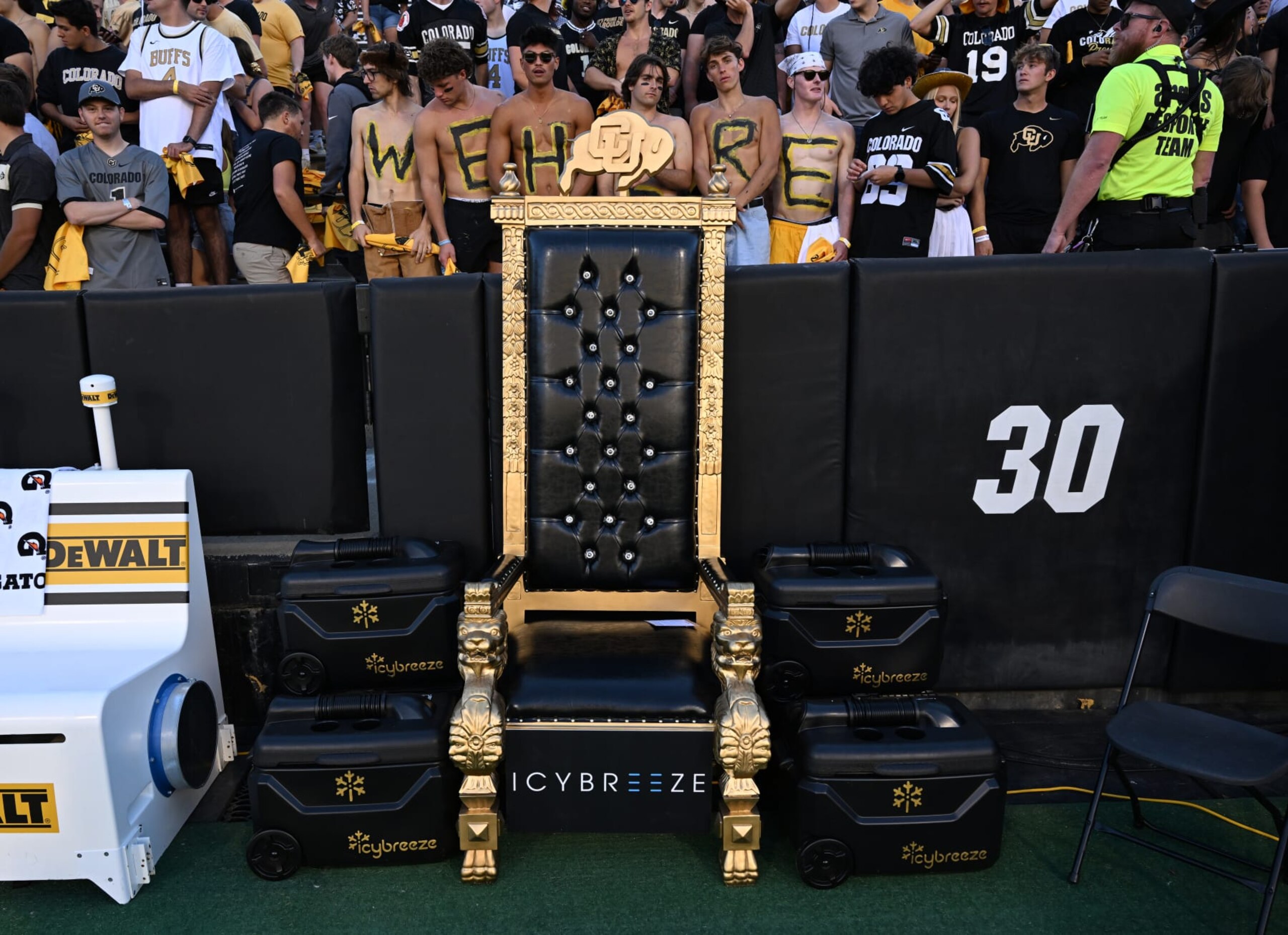BOULDER, COLORADO - AUGUST 9: Students arrived early to Folsom Field on September 9, 2023 in Boulder, Colorado. Head Coach Deion Sanders will lead the Colorado Buffaloes in a matchup against their long-time rivals, the Nebraska Cornhuskers, during Coach Prime's highly anticipated home debut. (Photo by RJ Sangosti/MediaNews Group/The Denver Post via Getty Images) BOULDER, COLORADO - AUGUST 9: Students arrived early to Folsom Field on September 9, 2023 in Boulder, Colorado. Head Coach Deion Sanders will lead the Colorado Buffaloes in a matchup against their long-time rivals, the Nebraska Cornhuskers, during Coach Prime's highly anticipated home debut. (Photo by RJ Sangosti/MediaNews Group/The Denver Post via Getty Images)