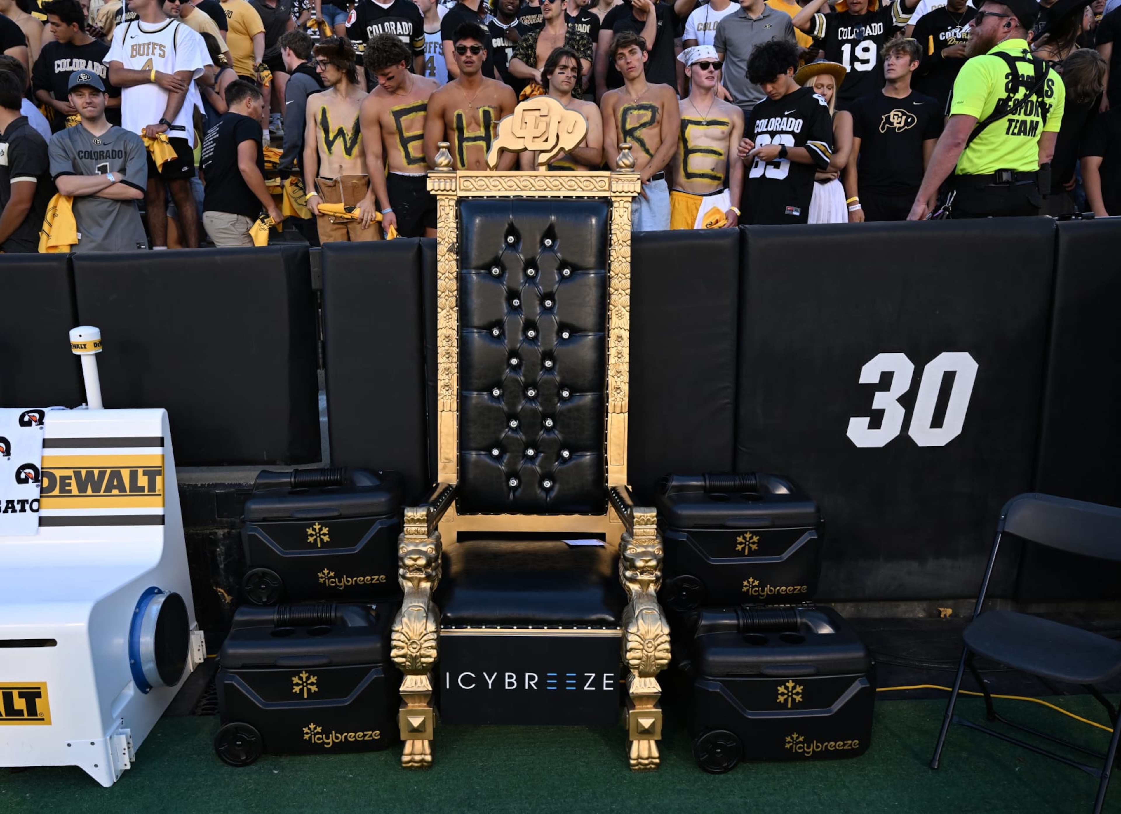 BOULDER, COLORADO - AUGUST 9: Students arrived early to Folsom Field on September 9, 2023 in Boulder, Colorado. Head Coach Deion Sanders will lead the Colorado Buffaloes in a matchup against their long-time rivals, the Nebraska Cornhuskers, during Coach Prime's highly anticipated home debut. (Photo by RJ Sangosti/MediaNews Group/The Denver Post via Getty Images) BOULDER, COLORADO - AUGUST 9: Students arrived early to Folsom Field on September 9, 2023 in Boulder, Colorado. Head Coach Deion Sanders will lead the Colorado Buffaloes in a matchup against their long-time rivals, the Nebraska Cornhuskers, during Coach Prime's highly anticipated home debut. (Photo by RJ Sangosti/MediaNews Group/The Denver Post via Getty Images)