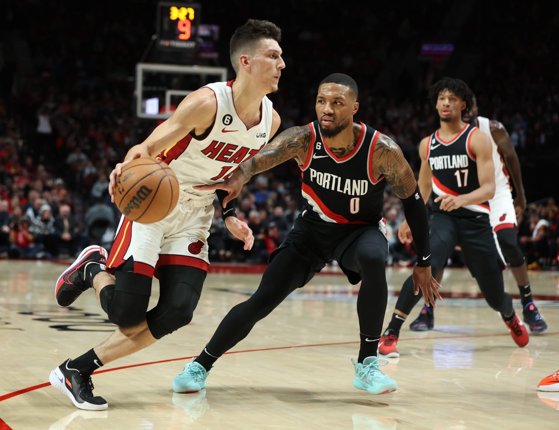 Tyler Herro and Damian Lillard
