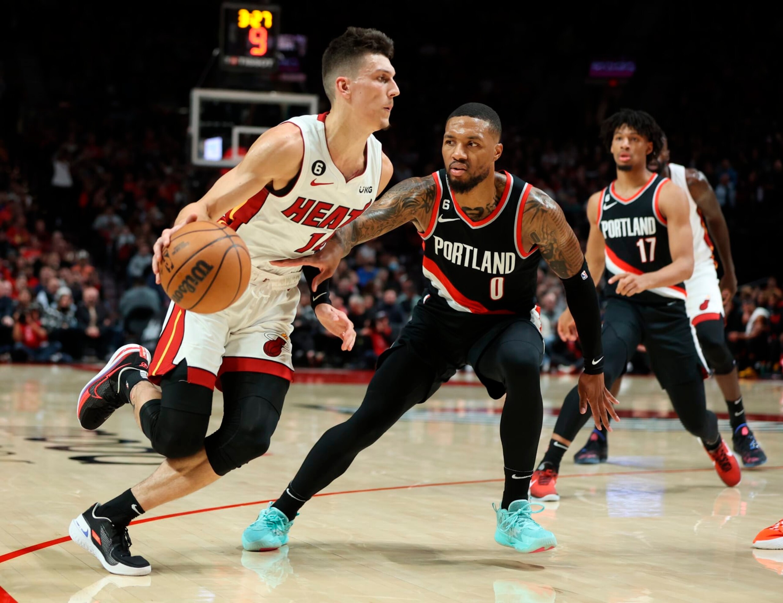 Tyler Herro and Damian Lillard Tyler Herro and Damian Lillard
