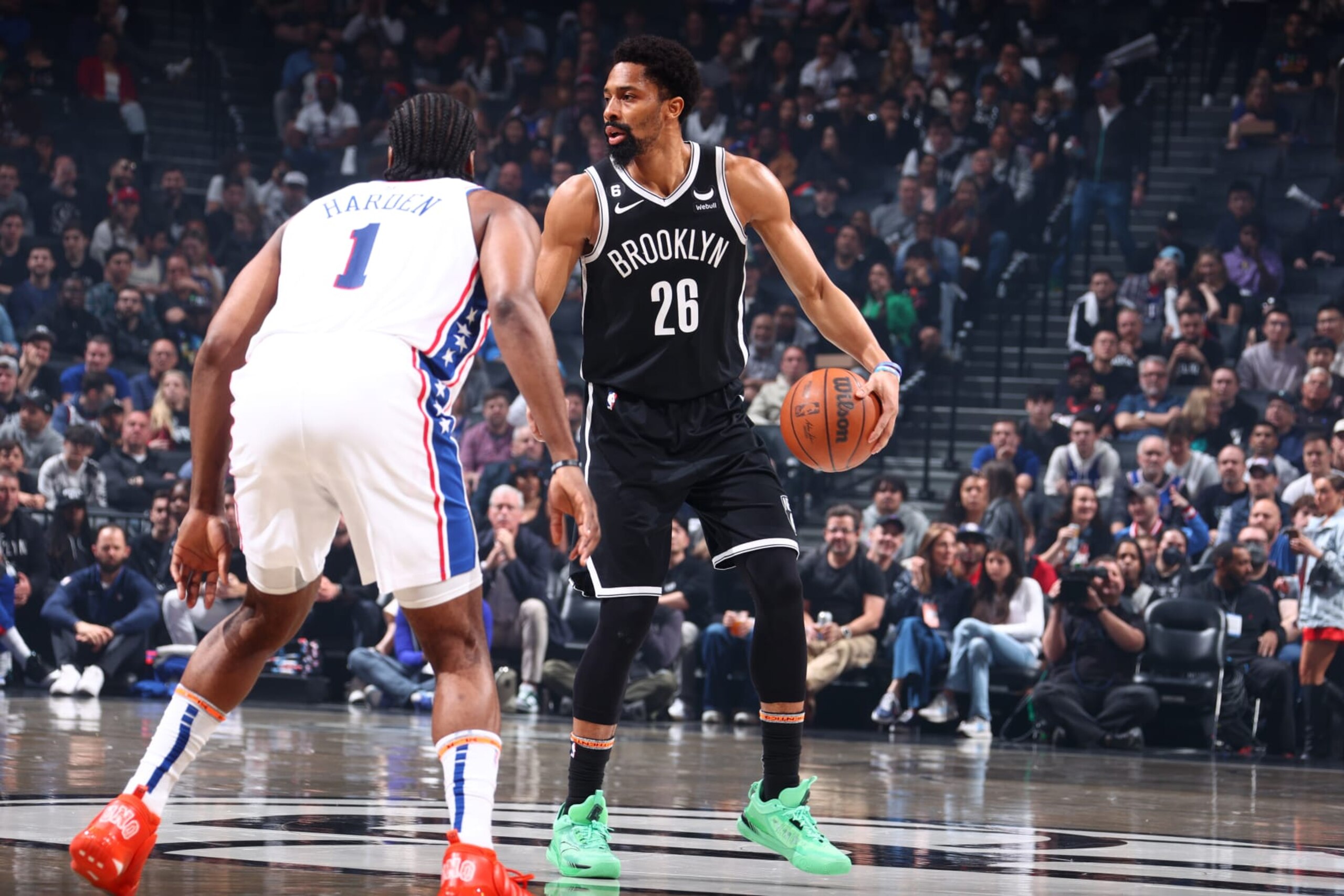 James Harden and Spencer Dinwiddie James Harden and Spencer Dinwiddie
