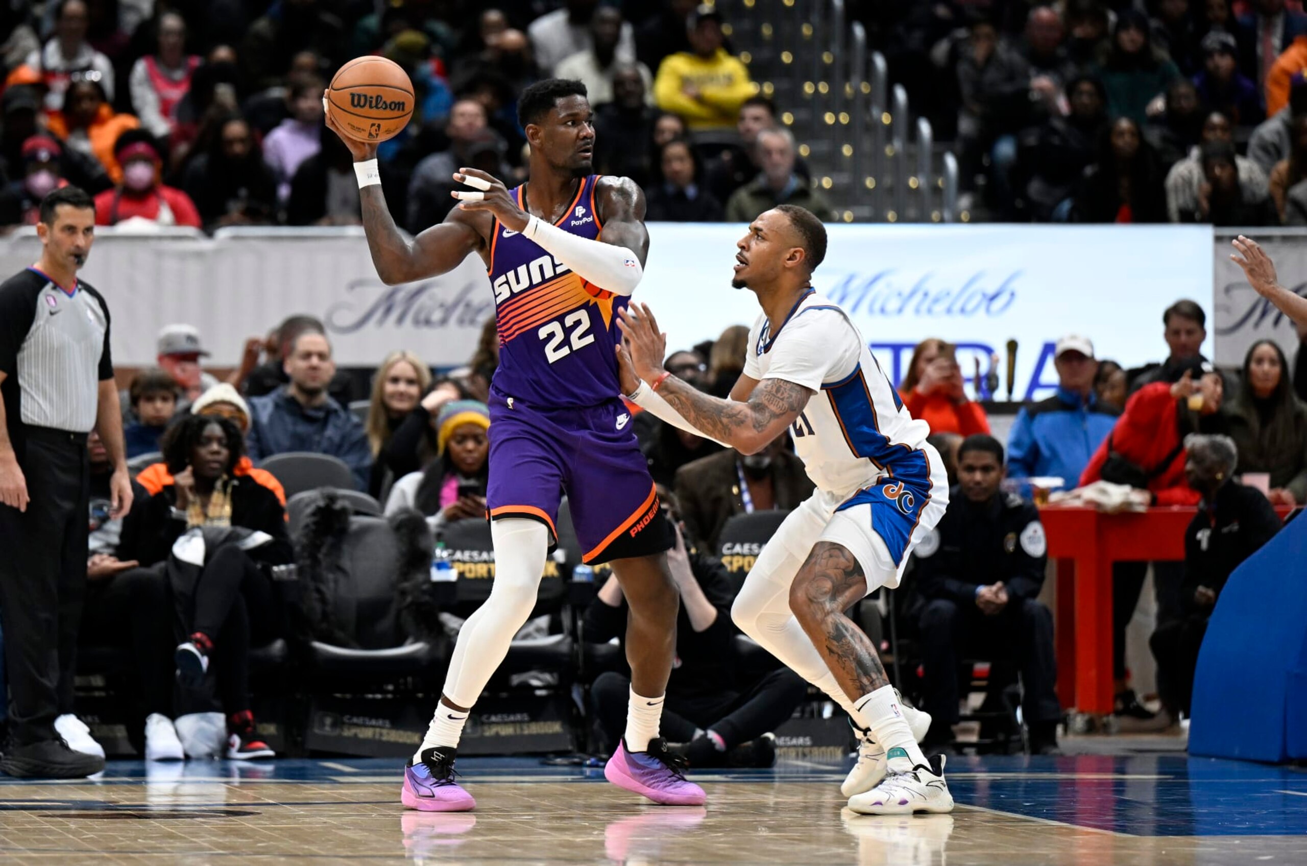 Deandre Ayton and Daniel Gafford Deandre Ayton and Daniel Gafford