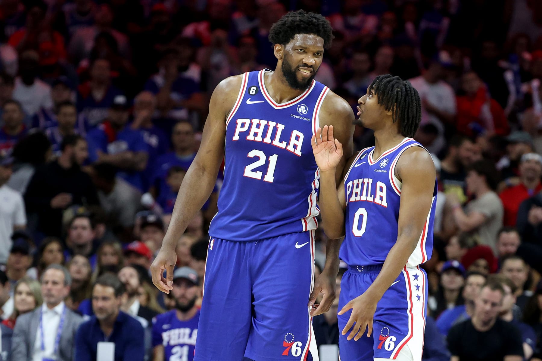 Joel Embiid and Tyrese Maxey