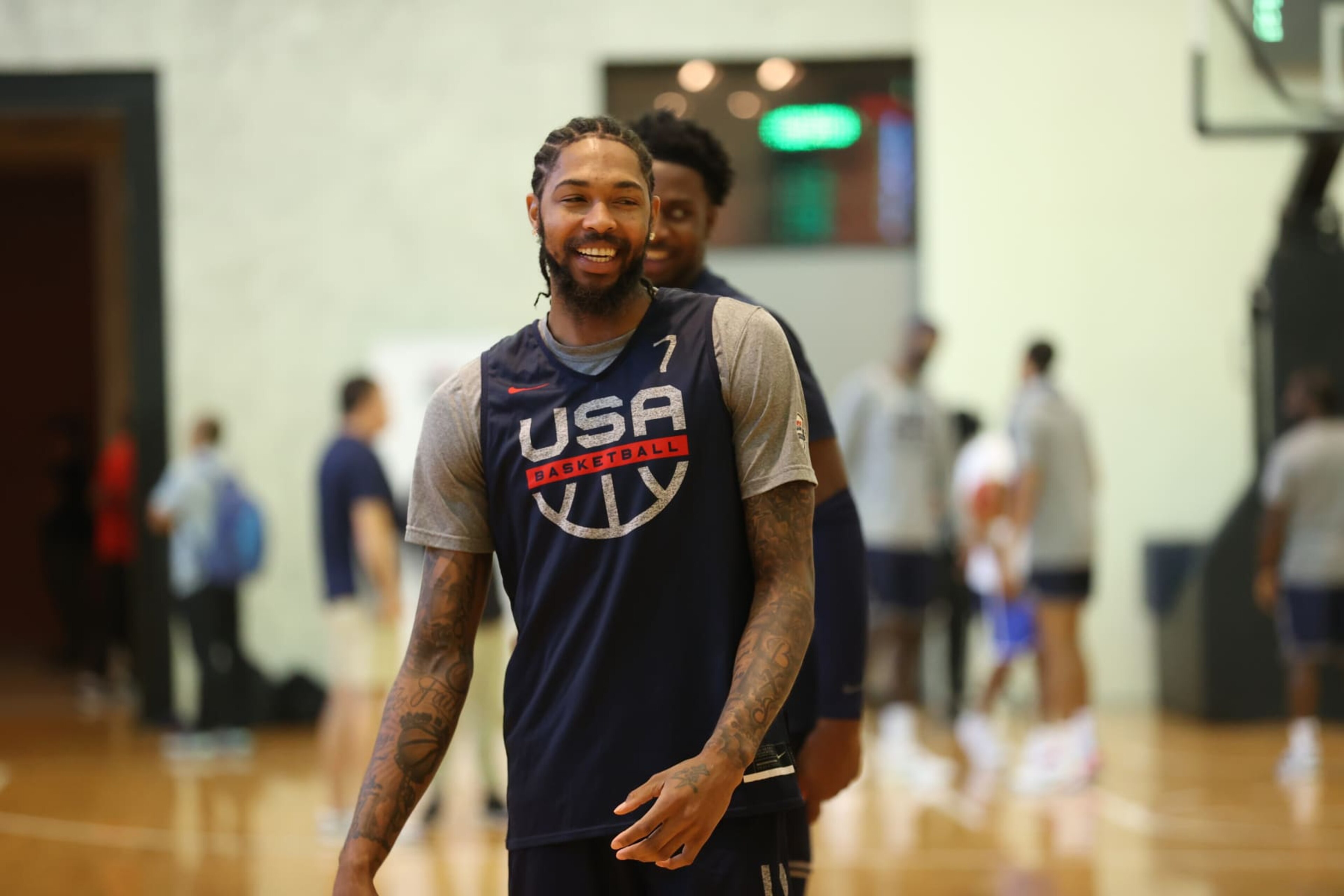MANILA, PHILIPPINES - AUGUST 31: Brandon Ingram of the USA Men's Senior National Team during practice on August 31, 2023 at Kerry Arena in Manila, Philippines. NOTE TO USER: User expressly acknowledges and agrees that, by downloading and/or using this photograph, user is consenting to the terms and conditions of the Getty Images License Agreement. Mandatory Copyright Notice: Copyright 2023 NBAE (Photo by Stephen Gosling/NBAE via Getty Images) MANILA, PHILIPPINES - AUGUST 31: Brandon Ingram of the USA Men's Senior National Team during practice on August 31, 2023 at Kerry Arena in Manila, Philippines. NOTE TO USER: User expressly acknowledges and agrees that, by downloading and/or using this photograph, user is consenting to the terms and conditions of the Getty Images License Agreement. Mandatory Copyright Notice: Copyright 2023 NBAE (Photo by Stephen Gosling/NBAE via Getty Images)