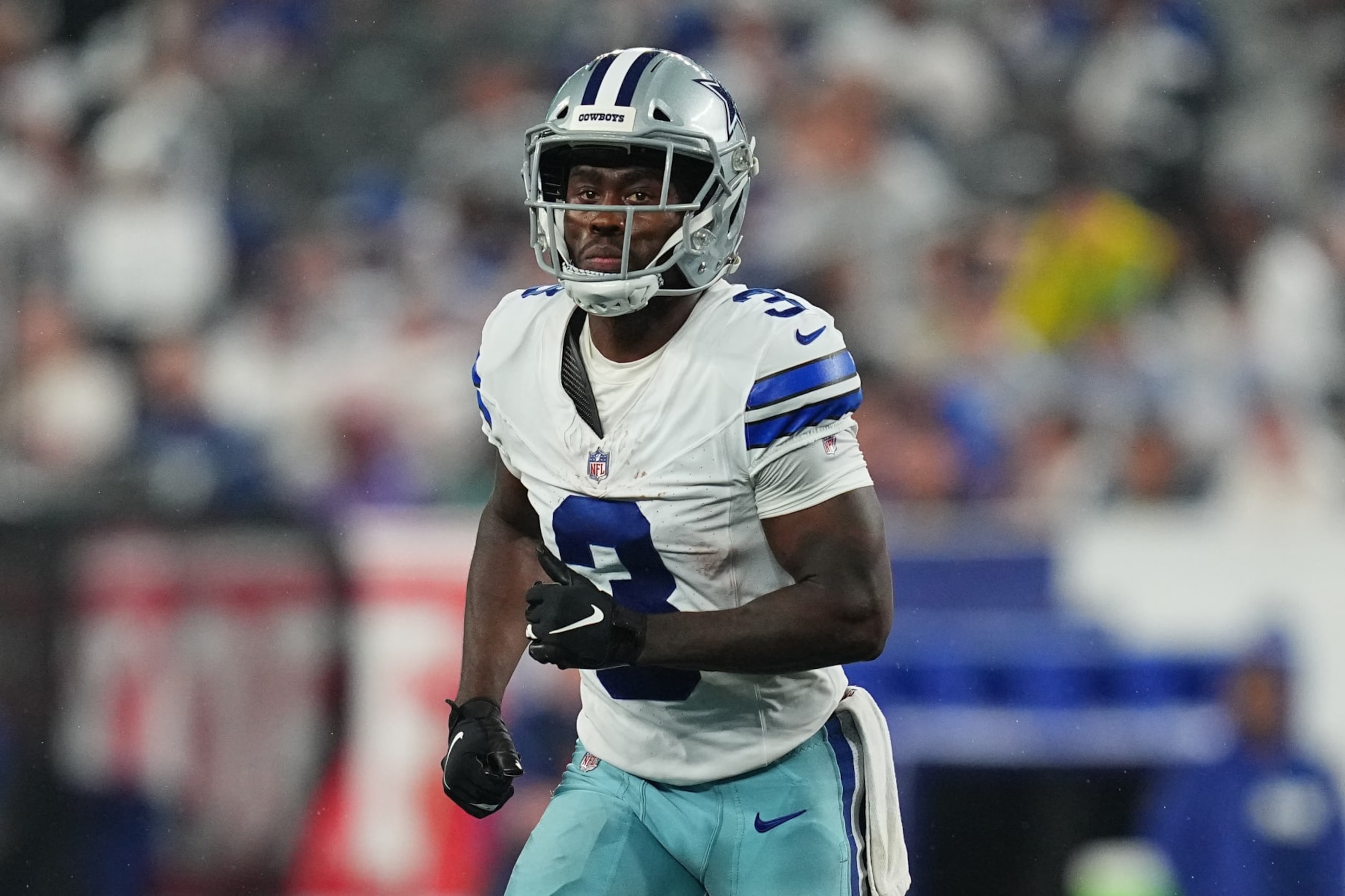 EAST RUTHERFORD, NEW JERSEY - SEPTEMBER 10: Brandin Cooks #3 of the Dallas Cowboys in action against the New York Giants at MetLife Stadium on September 10, 2023 in East Rutherford, New Jersey. (Photo by Mitchell Leff/Getty Images) EAST RUTHERFORD, NEW JERSEY - SEPTEMBER 10: Brandin Cooks #3 of the Dallas Cowboys in action against the New York Giants at MetLife Stadium on September 10, 2023 in East Rutherford, New Jersey. (Photo by Mitchell Leff/Getty Images)