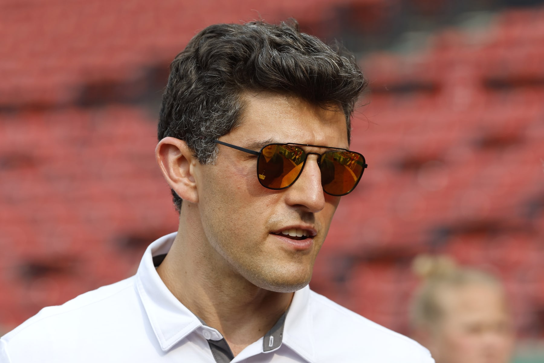 Chief Baseball Officer of the Boston Red Sox Chaim Bloom before a baseball game between the Boston Red Sox and the New York Yankees Friday, June 16, 2023, at Fenway Park in Boston. (AP Photo/Winslow Townson)