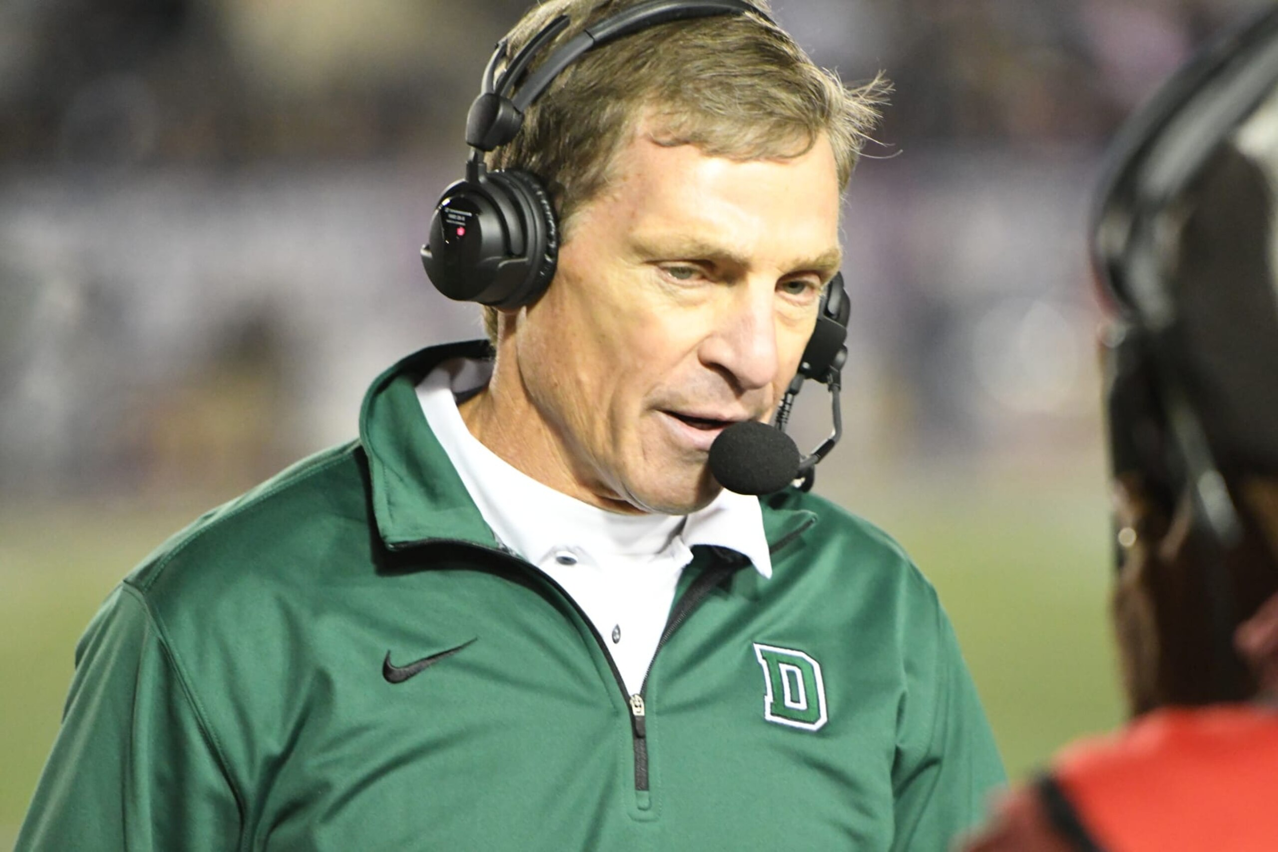 PHILADELPHIA, PA - OCTOBER 05: Dartmouth Big Green head coach Buddy Teevens looks on during the game between the Penn Quakers and the Dartmouth Big Green on October 4, 2019 at Franklin Field in Philadelphia, PA. (Photo by Andy Lewis/Icon Sportswire via Getty Images) PHILADELPHIA, PA - OCTOBER 05: Dartmouth Big Green head coach Buddy Teevens looks on during the game between the Penn Quakers and the Dartmouth Big Green on October 4, 2019 at Franklin Field in Philadelphia, PA. (Photo by Andy Lewis/Icon Sportswire via Getty Images)