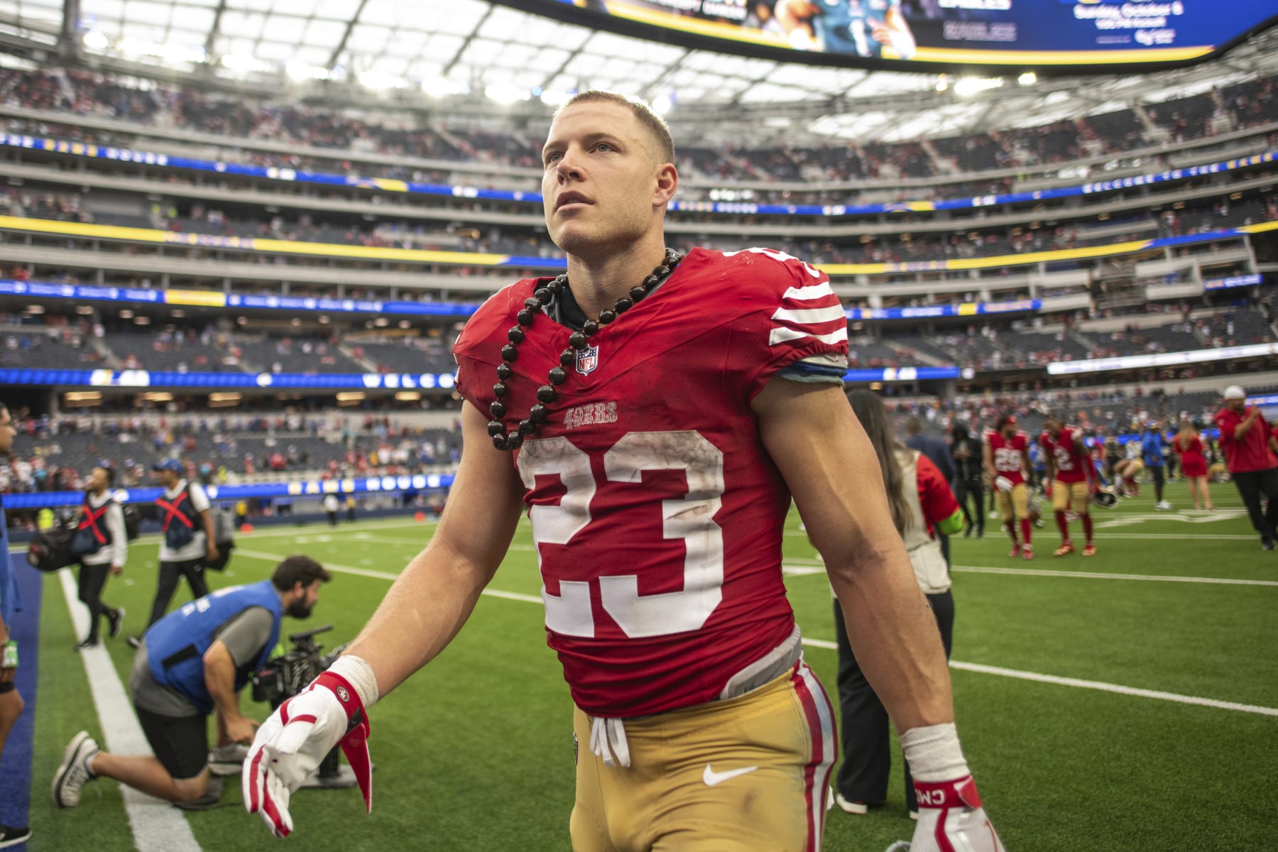 49ers running back Christian McCaffrey 