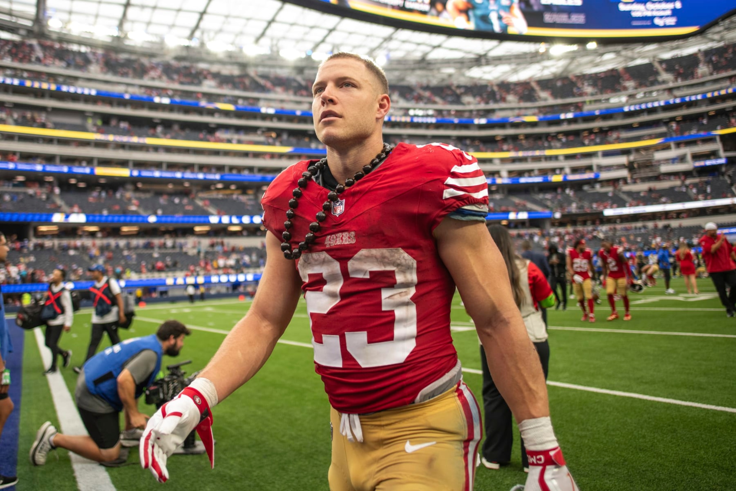 49ers running back Christian McCaffrey 