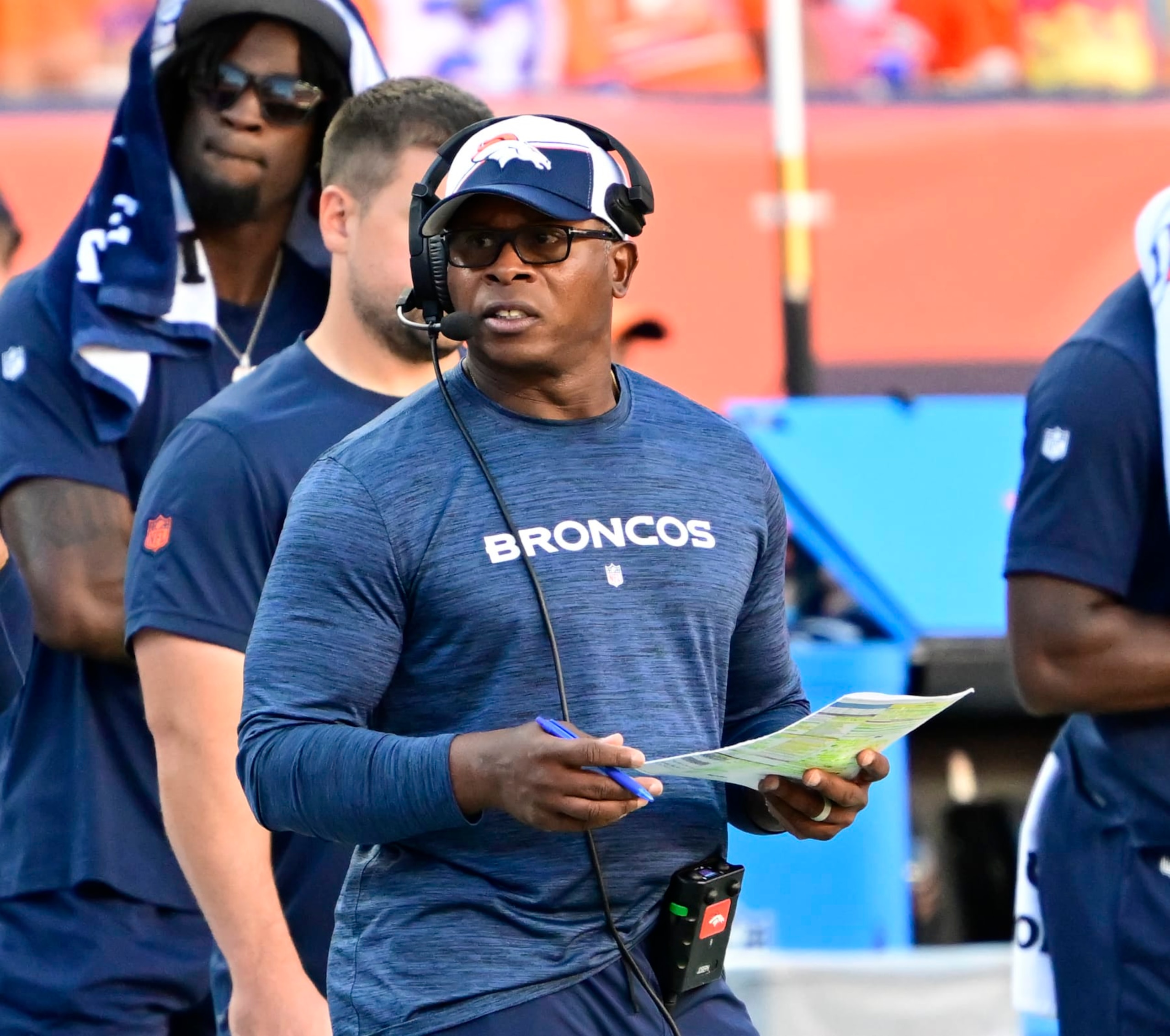 Broncos defensive coordinator Vance Joseph Broncos defensive coordinator Vance Joseph