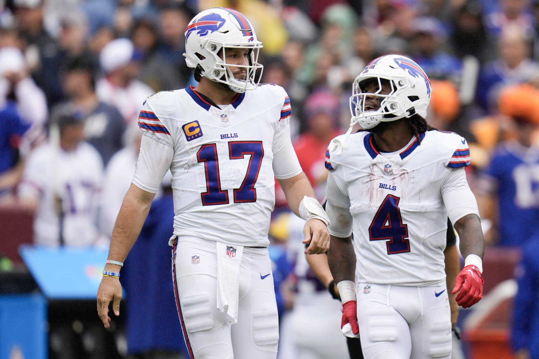 QB Josh Allen (left) and RB James Cook (right)
