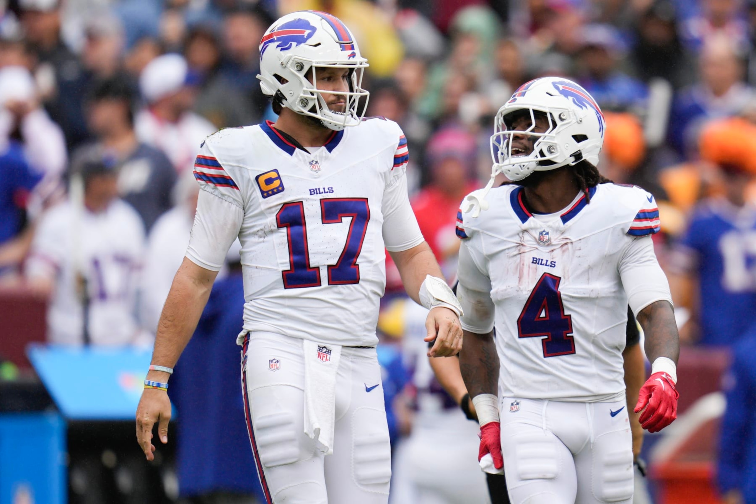 QB Josh Allen (left) and RB James Cook (right)
