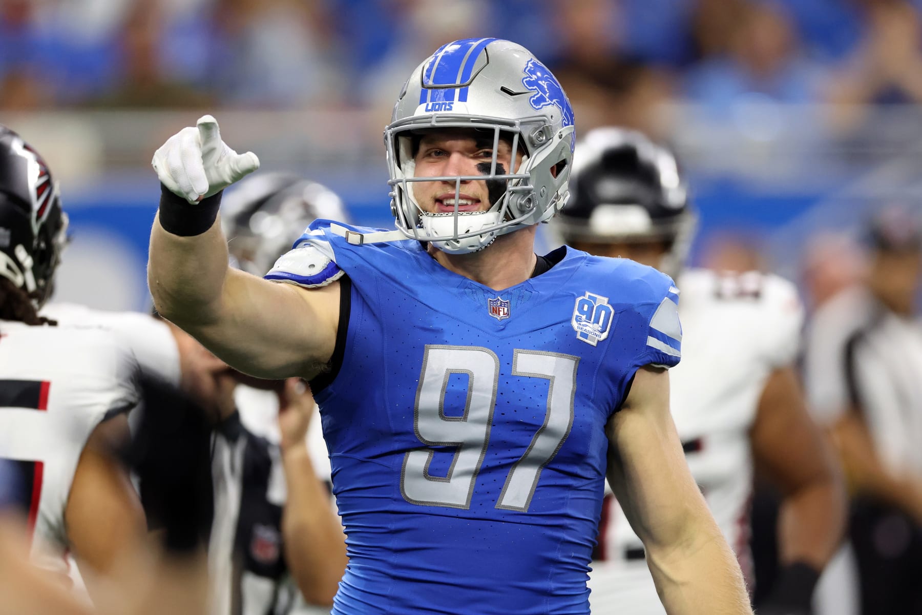 Lions edge-rusher Aidan Hutchinson
