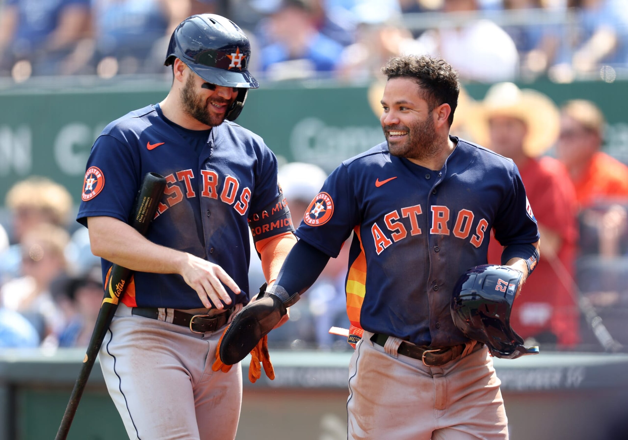Houston's Jose Altuve and Chas McCormick Houston's Jose Altuve and Chas McCormick