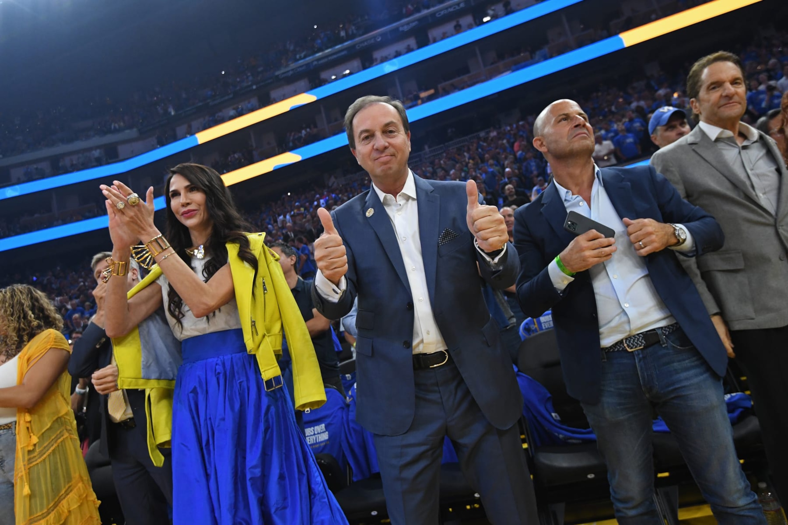 SAN FRANCISCO, CA - OCTOBER 24: Joe Lacob of the Golden State Warriors poses for a photo during the game against the LA Clippers on October 24, 2019 at Chase Center in San Francisco, California. NOTE TO USER: User expressly acknowledges and agrees that, by downloading and or using this photograph, user is consenting to the terms and conditions of Getty Images License Agreement. Mandatory Copyright Notice: Copyright 2019 NBAE (Photo by Noah Graham/NBAE via Getty Images)