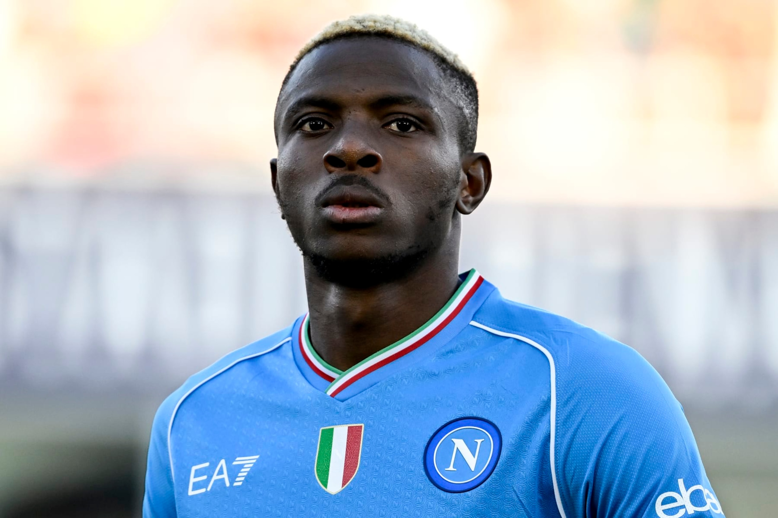 RENATO DALL'ARA STADIUM, BOLOGNA, ITALY - 2023/09/24: Victor Osimhen of SSC Napoli looks on during the Serie A football match between Bologna FC and SSC Napoli. Bologna and Napoli drew 0-0. (Photo by Andrea Staccioli/Insidefoto/LightRocket via Getty Images)