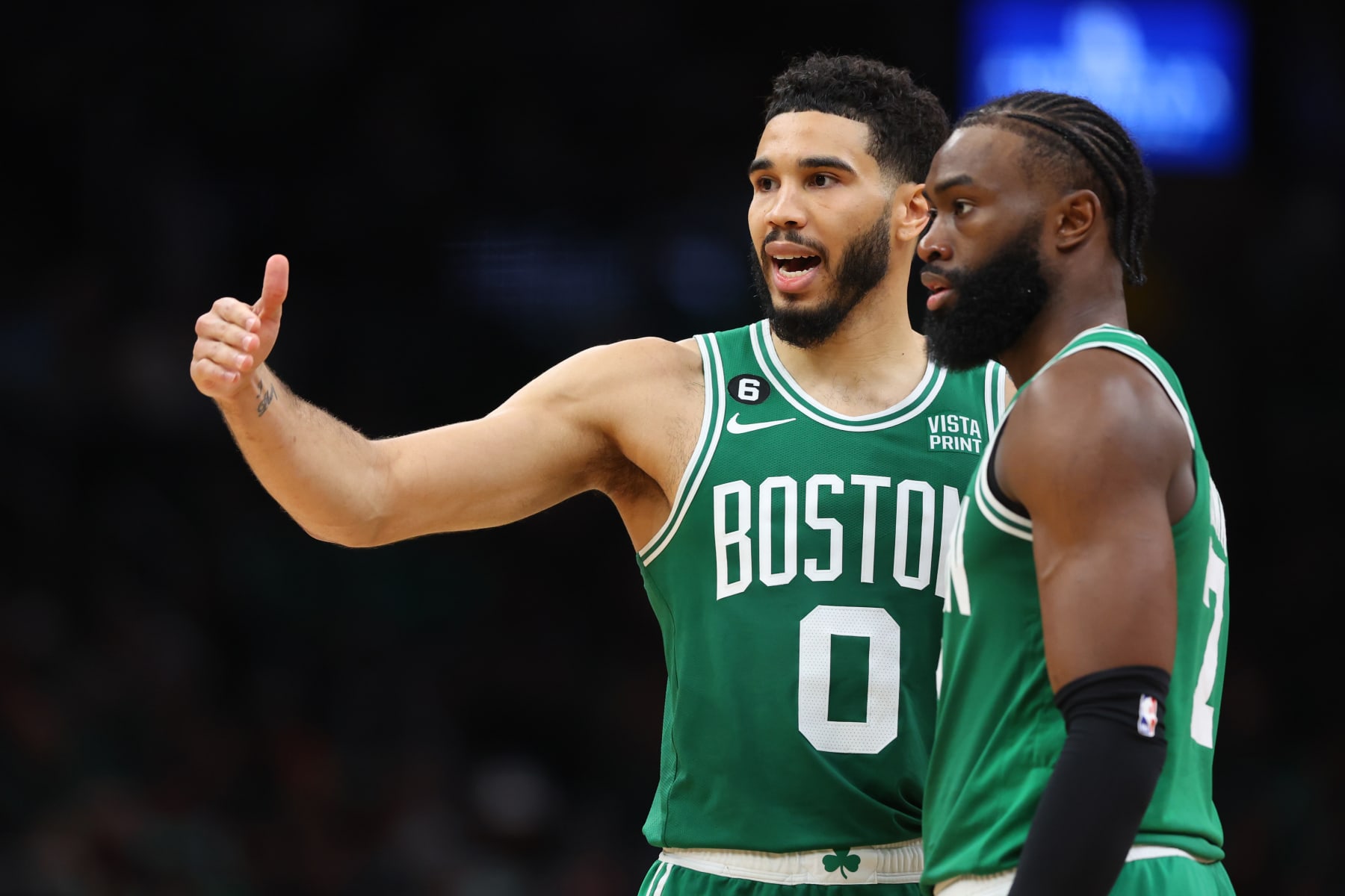 Jayson Tatum and Jaylen Brown
