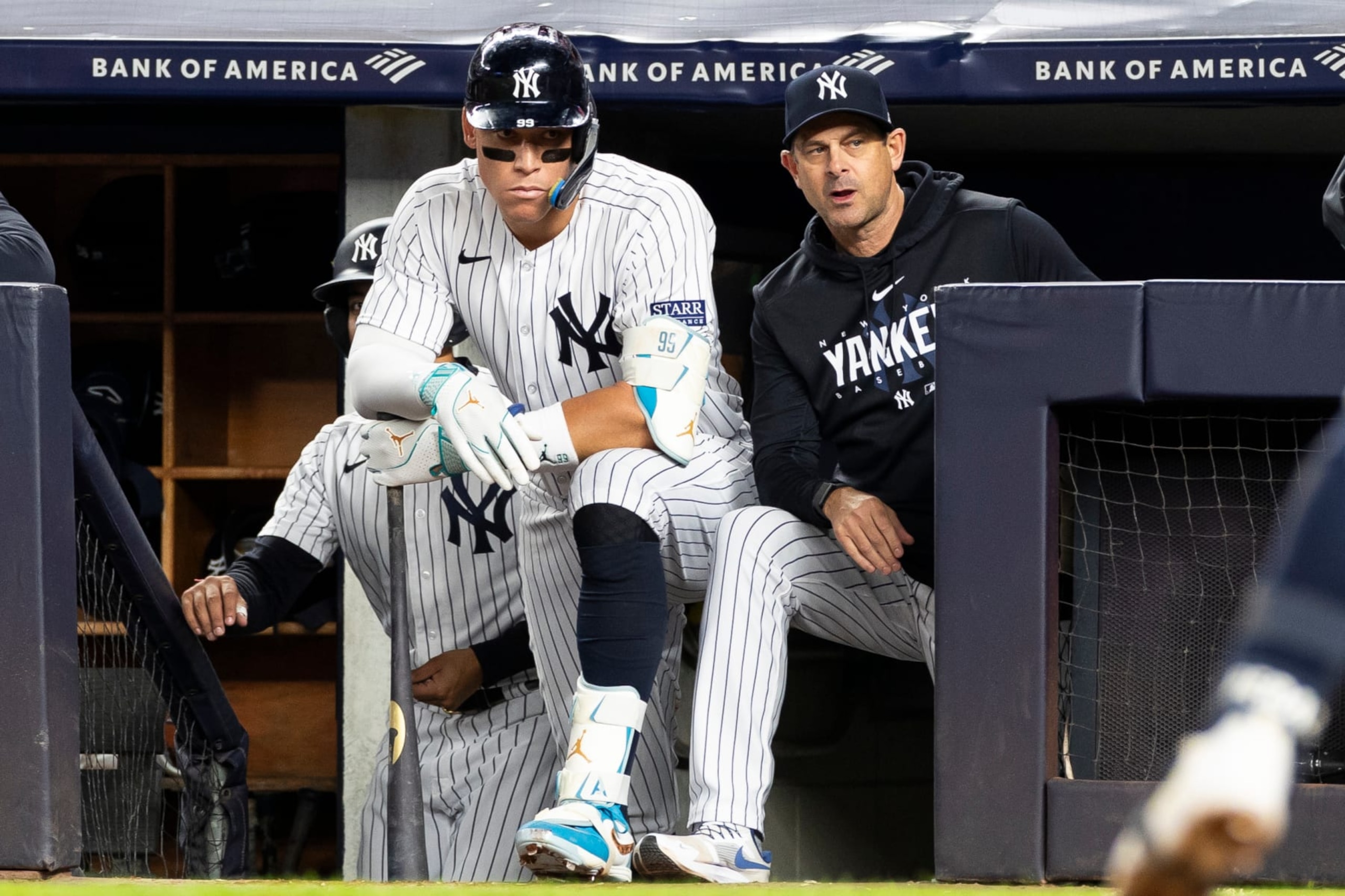 Aaron Judge and Aaron Boone
